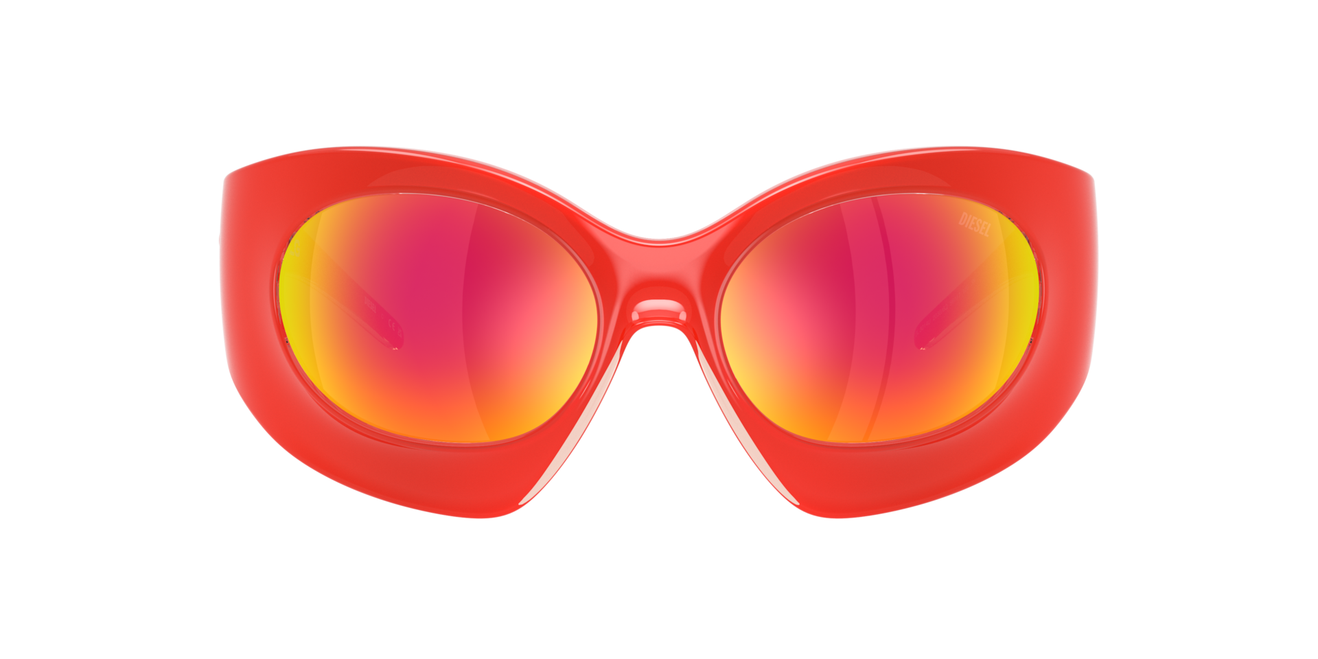 Diesel DL3014U L (56 - 17) com Lentes Marrom e Armação Laranja