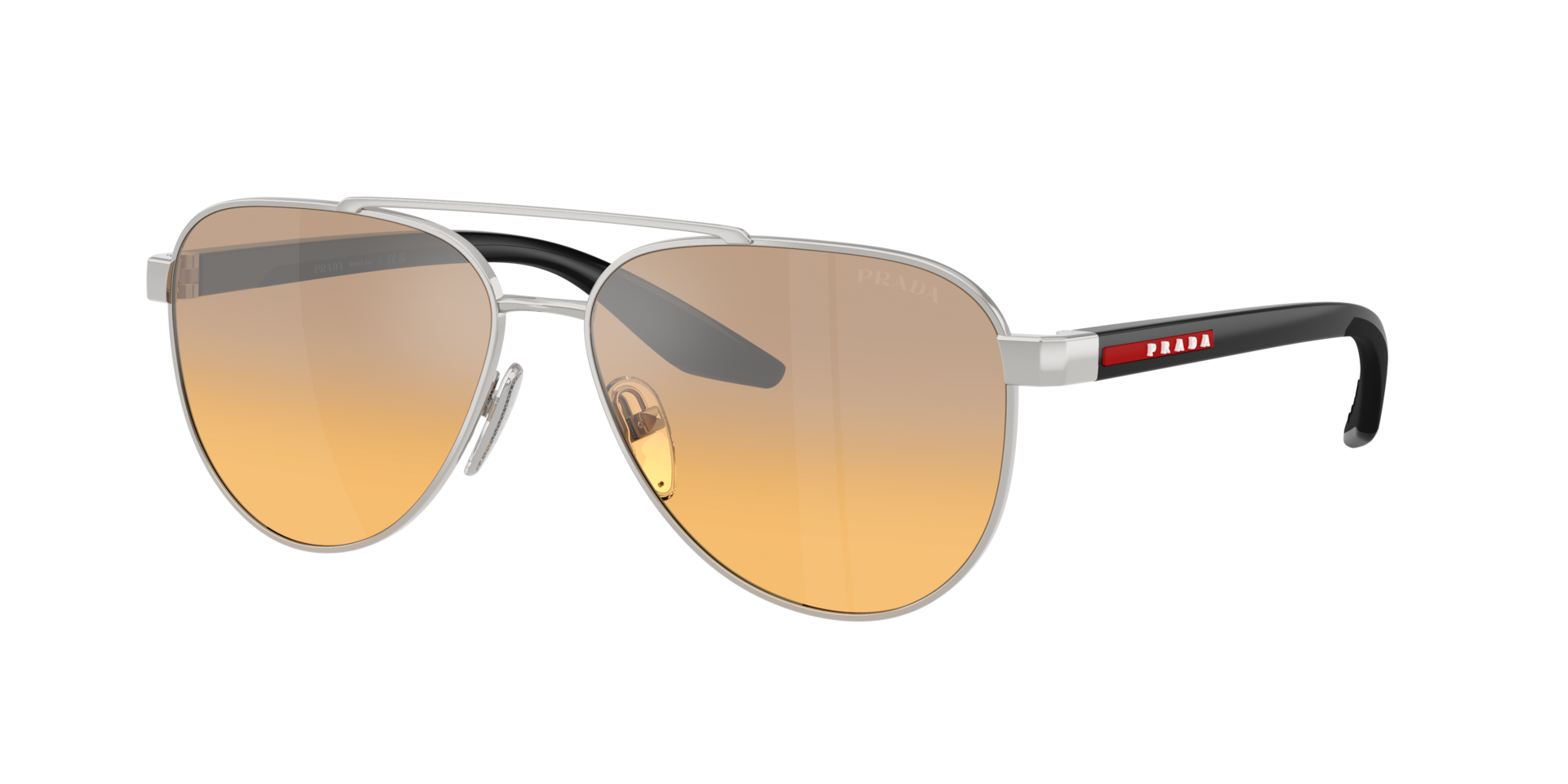 Prada Linea Rossa Man Sunglass PS A52S -  Frame color: Silver, Lens color: Gradient Grey