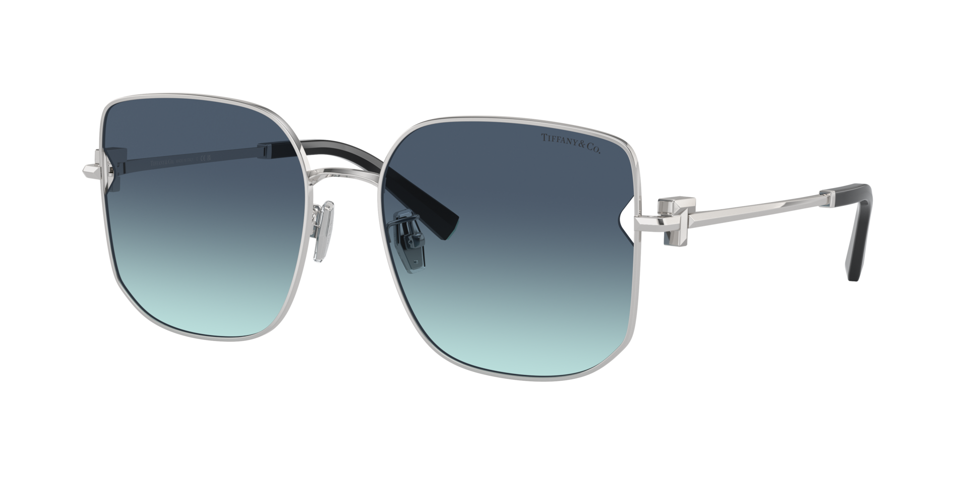 Tiffany & Co. Woman Sunglass TF3105D -  Frame color: Silver, Lens color: Azure Gradient Blue