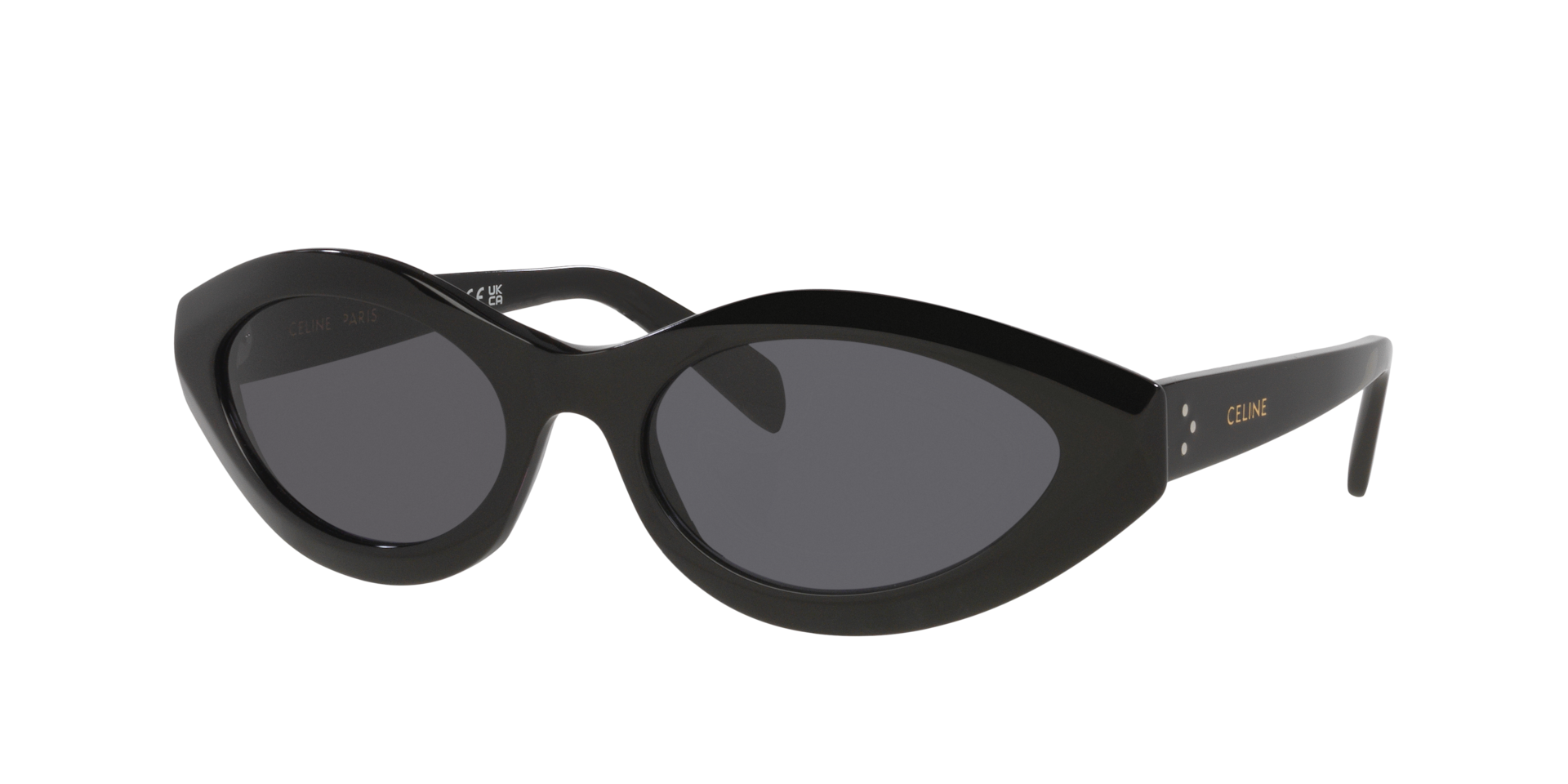 Celine Femme Sunglass Celine 3 Dots CL40311I - Couleur du Monture: Noir, Couleur de Lentille: Gris