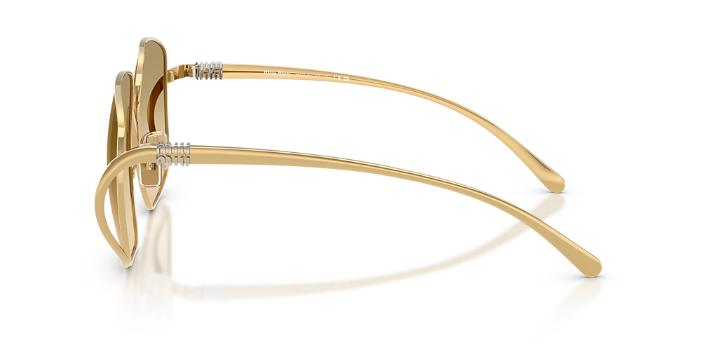 Miu Miu MU A57S M (57 - 20) with Yellow lenses and Gold frame