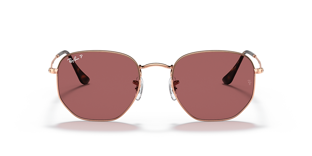 Ray-Ban Hexagonal Flat Lenses M (51 - 21) with Violet lenses and