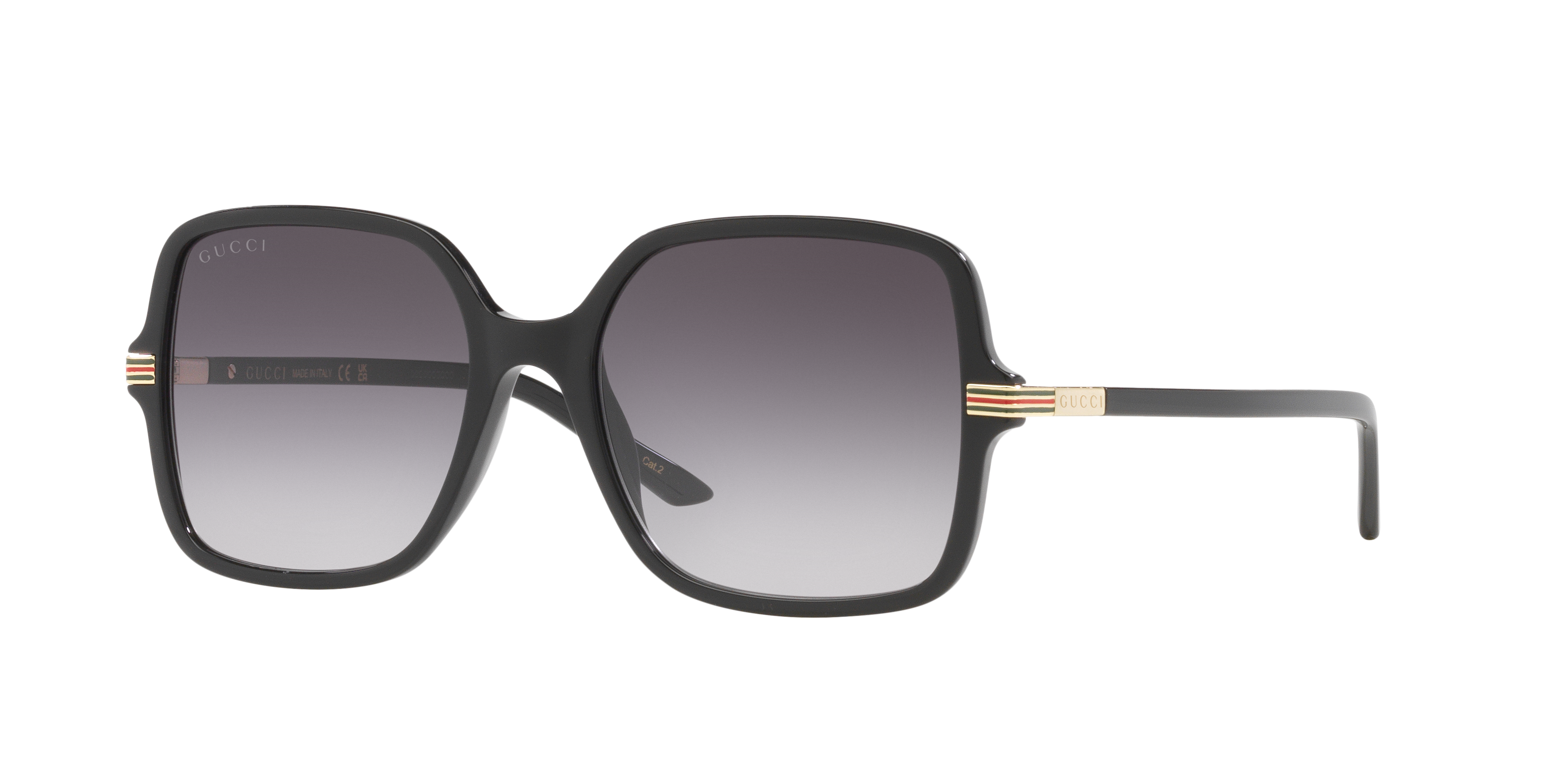 GUCCI サングラス　ブラック Gucci GG1449S M (55 - 19) with Grey lenses and Black frame