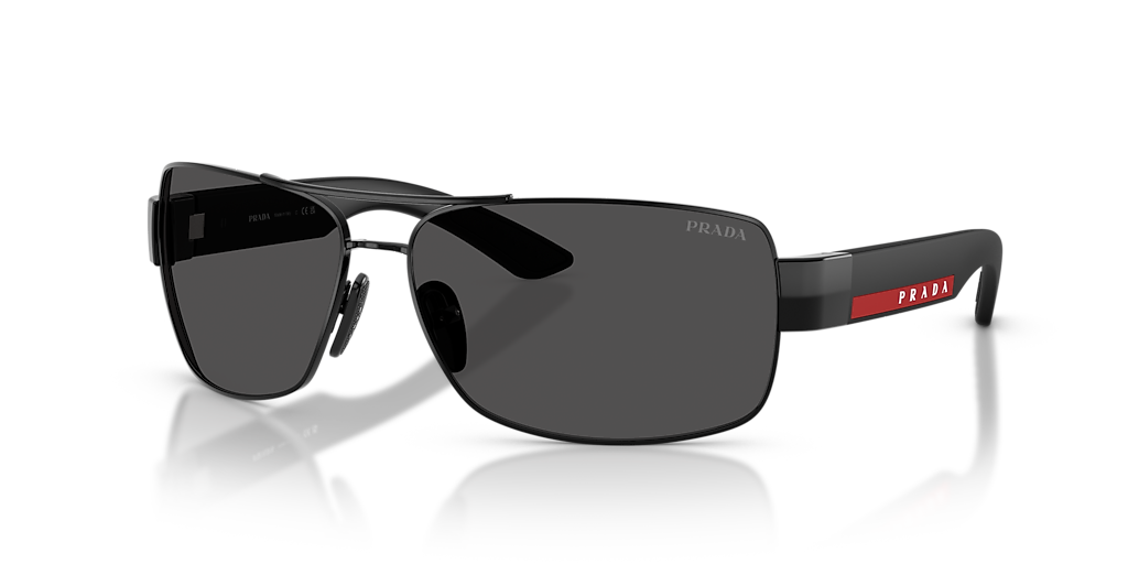 Prada Linea Rossa PS B52S XXL (65 - 14) com Lentes Cinza e Armação