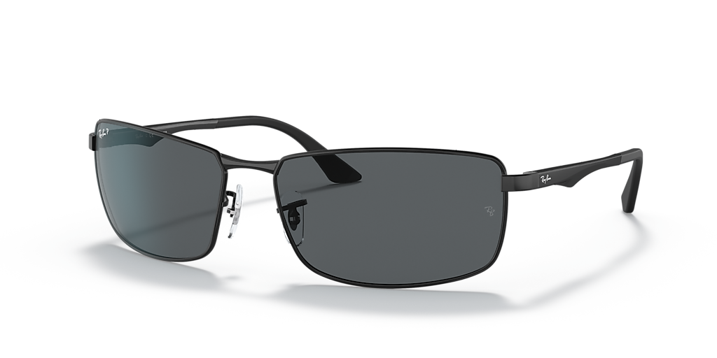 Ray-Ban RB3498 XXL (61 - 17) with Grey lenses and Black frame