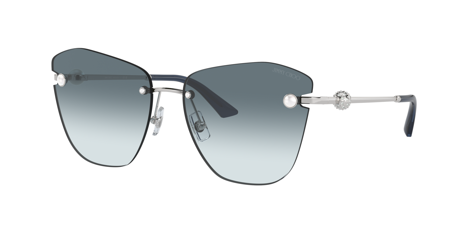 Jimmy Choo Woman Sunglass JC4004HB -  Frame color: Silver, Lens color: Gradient Blue