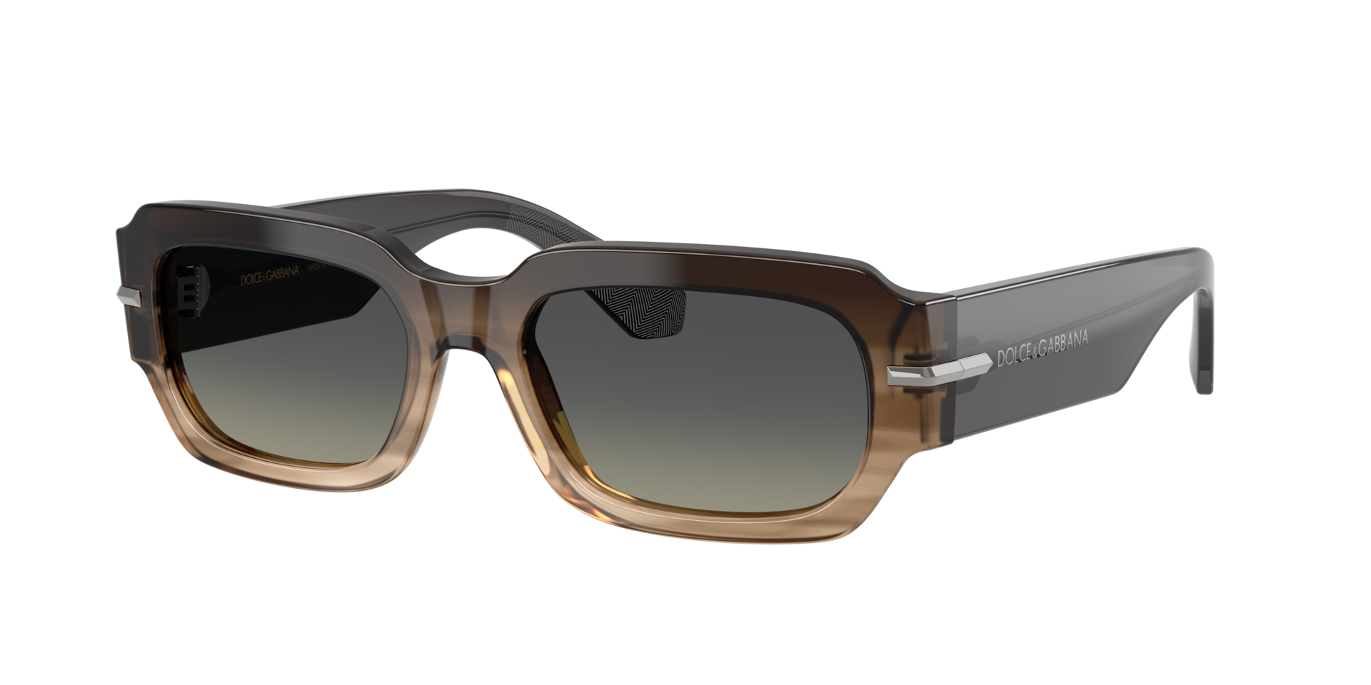Dolce&Gabbana Mann Sunglass DG4485 - Rahmenfarbe: Verlauf Grau gestreift, Linsenfarbe: Grau Verlaufstönung