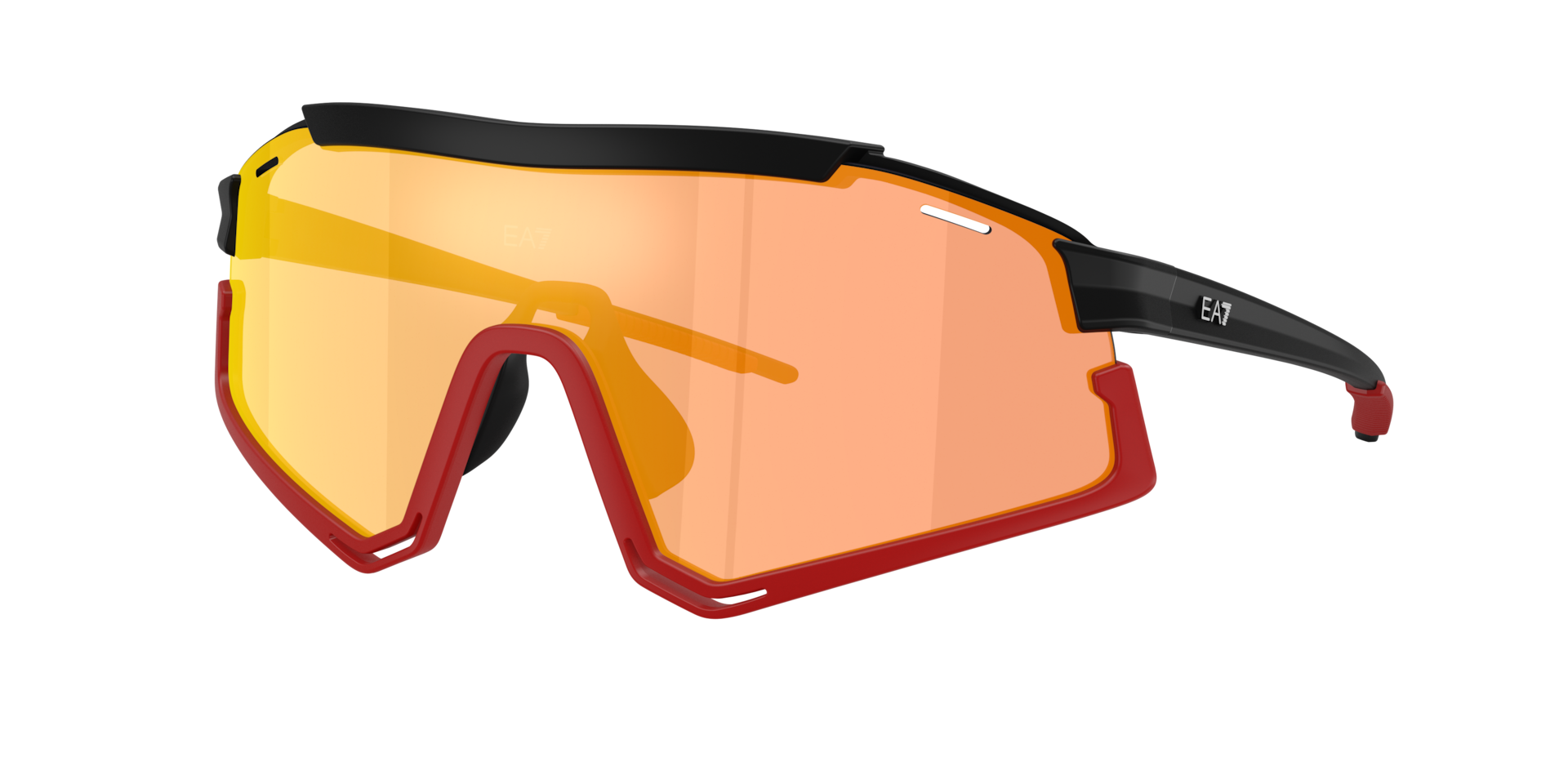 EA7 Man Sunglass Q74006 -  Frame color: Black/Red, Lens color: Pink Mirror Gold