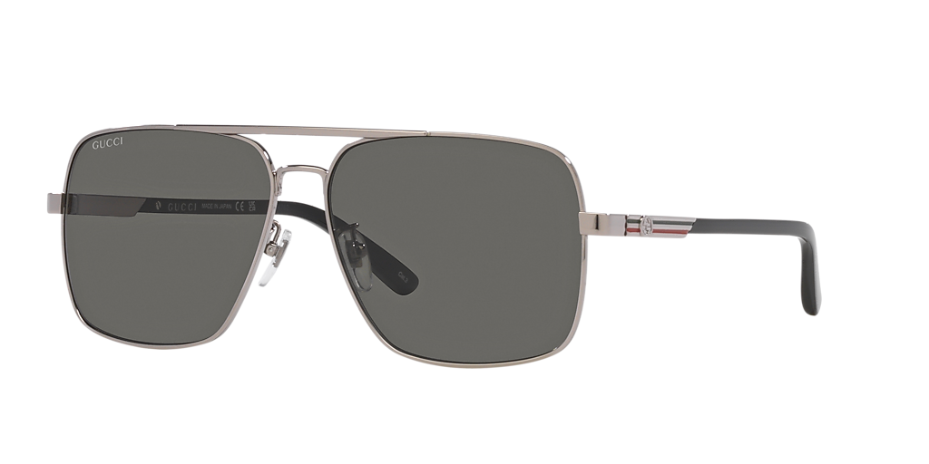 Gucci GG1289S XL (62 - 14) with Grey lenses and Silver frame