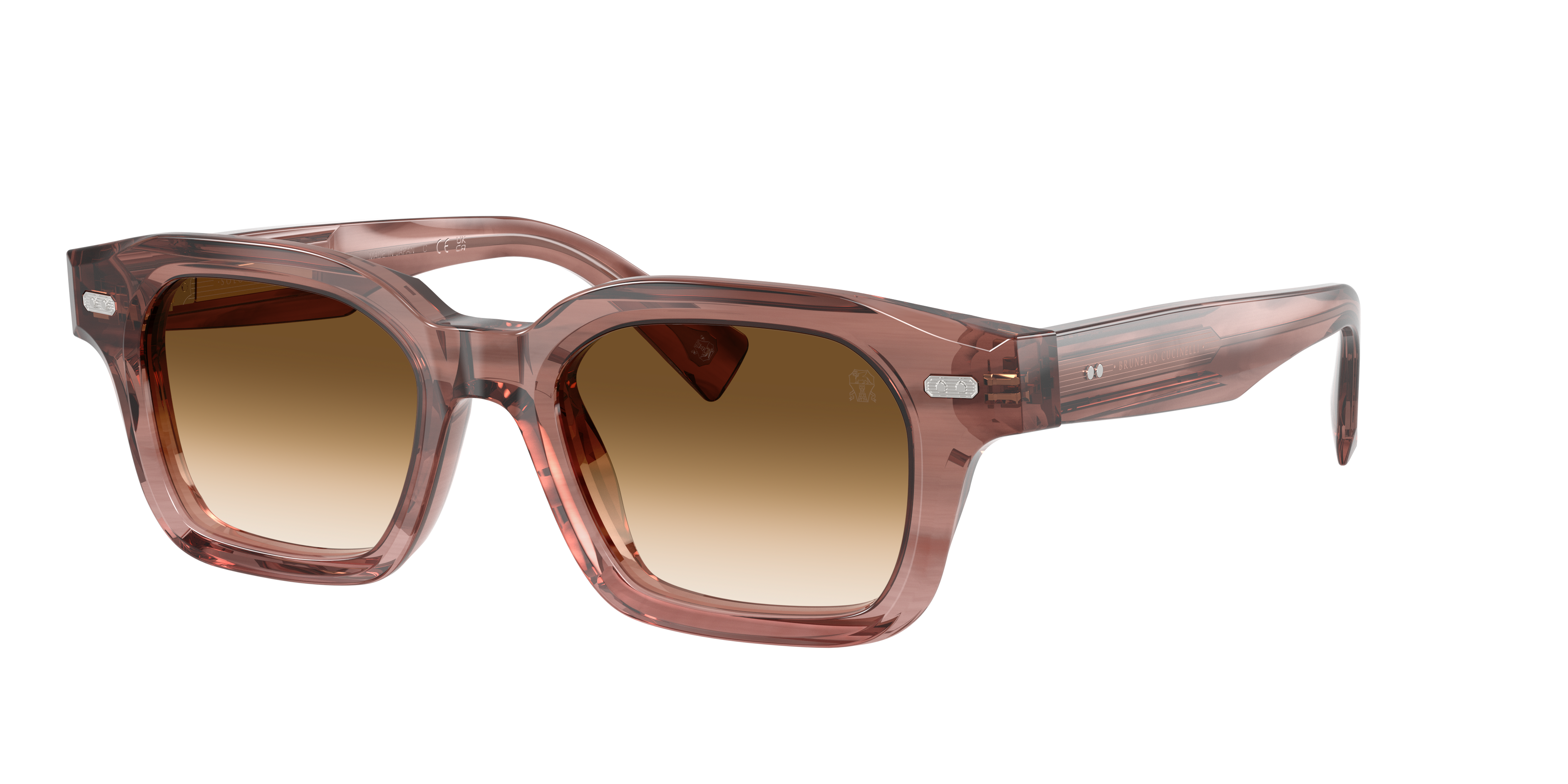 Brunello Cucinelli Man Sunglass BC4018S JARED -  Frame color: Striped Marc, Lens color: Mandorla