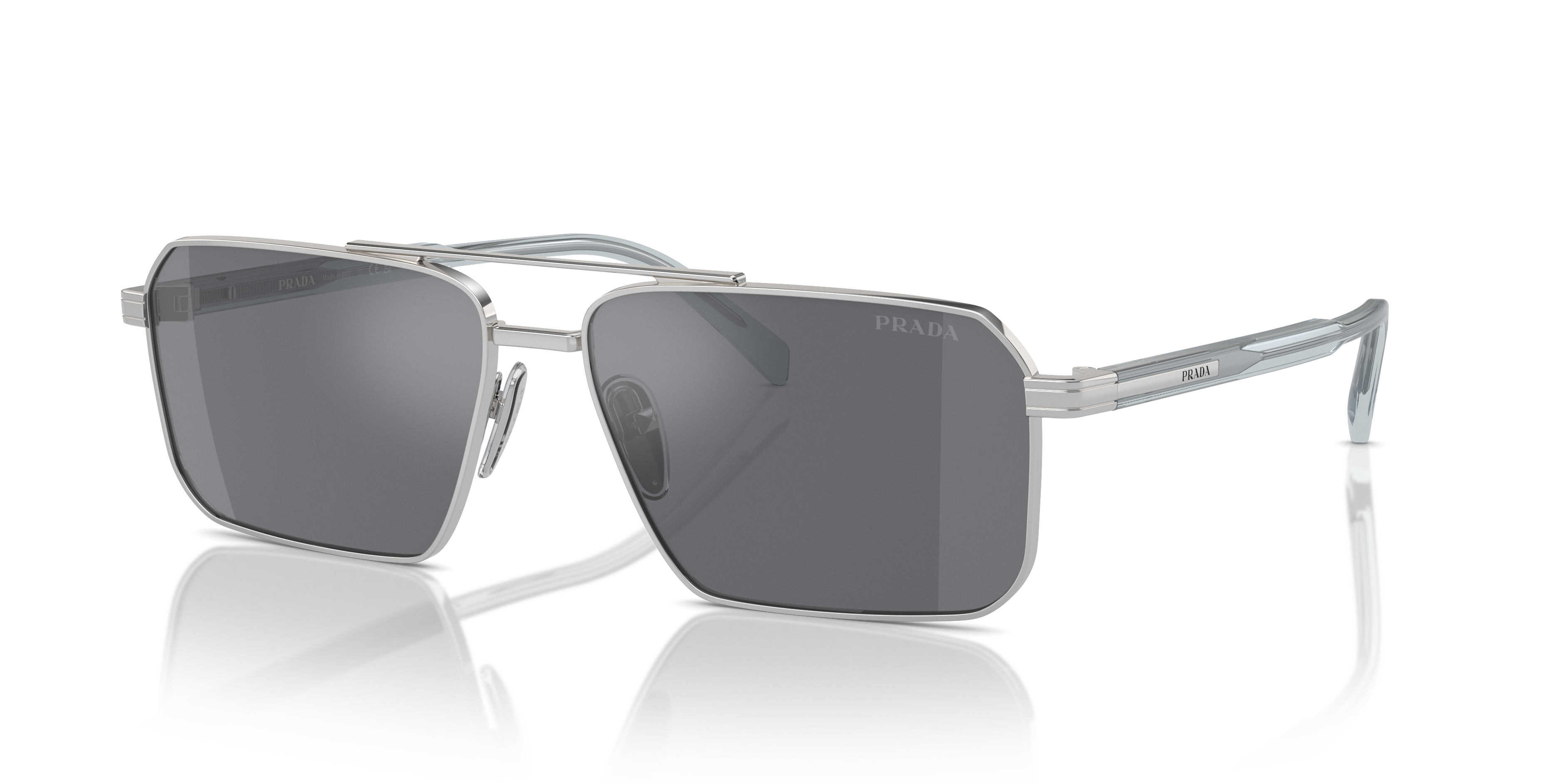 Prada PR A57S L (58 - 15) with Grey lenses and Silver frame