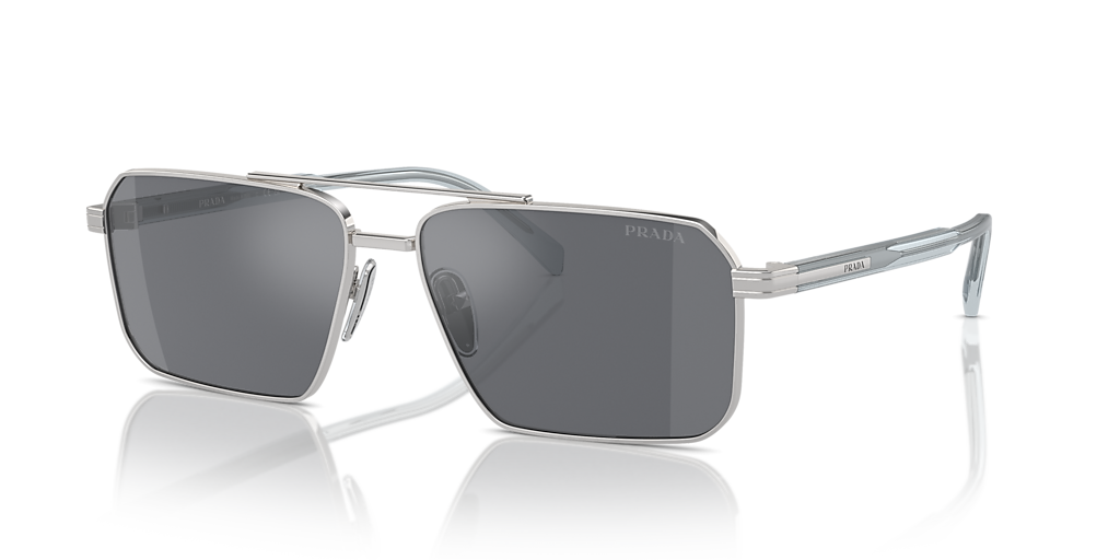 Prada PR A57S L (58 - 15) with Grey lenses and Silver frame