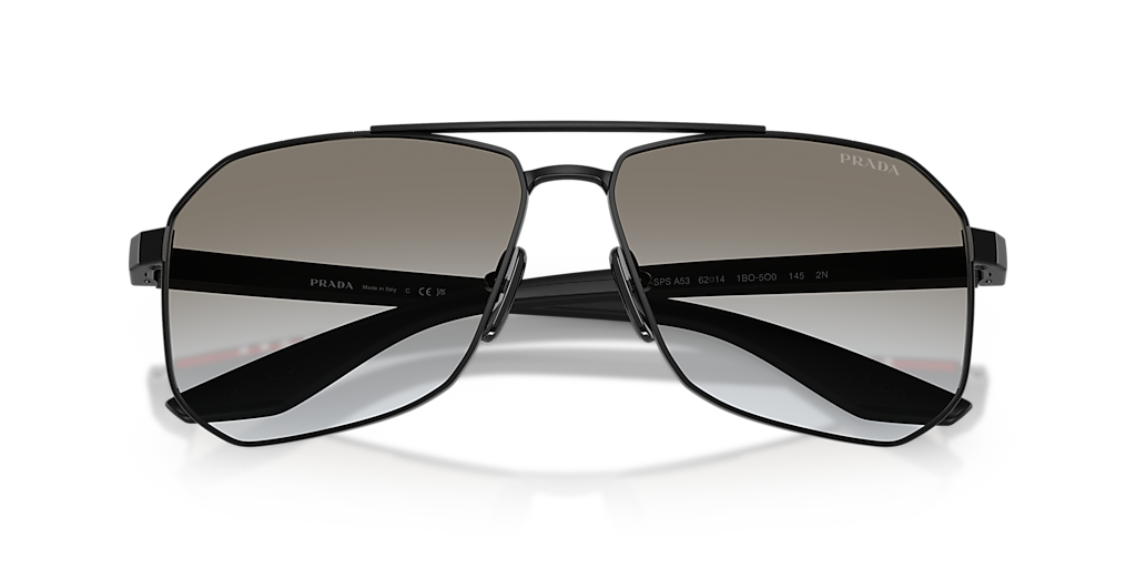 Prada Linea Rossa PS A53S XXL (62 - 14) with Grey lenses and Black
