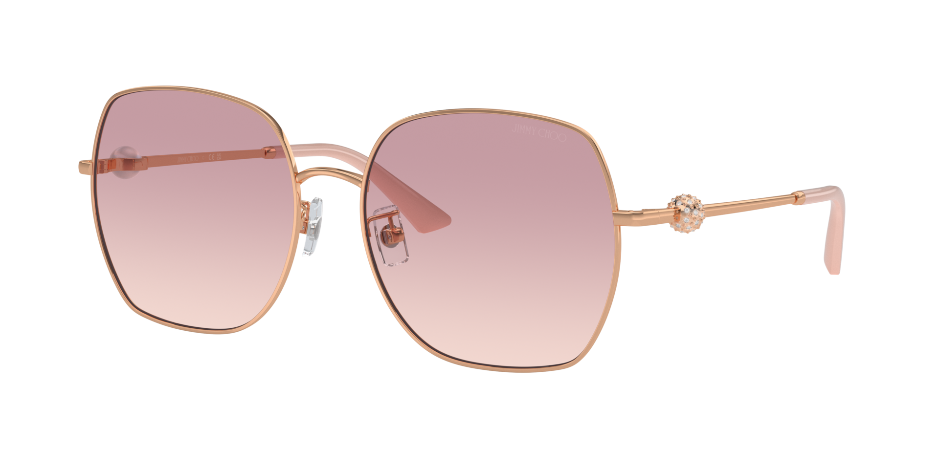 Jimmy Choo Woman Sunglass JC4008HD -  Frame color: Rose Gold, Lens color: Brown Gradient Violet
