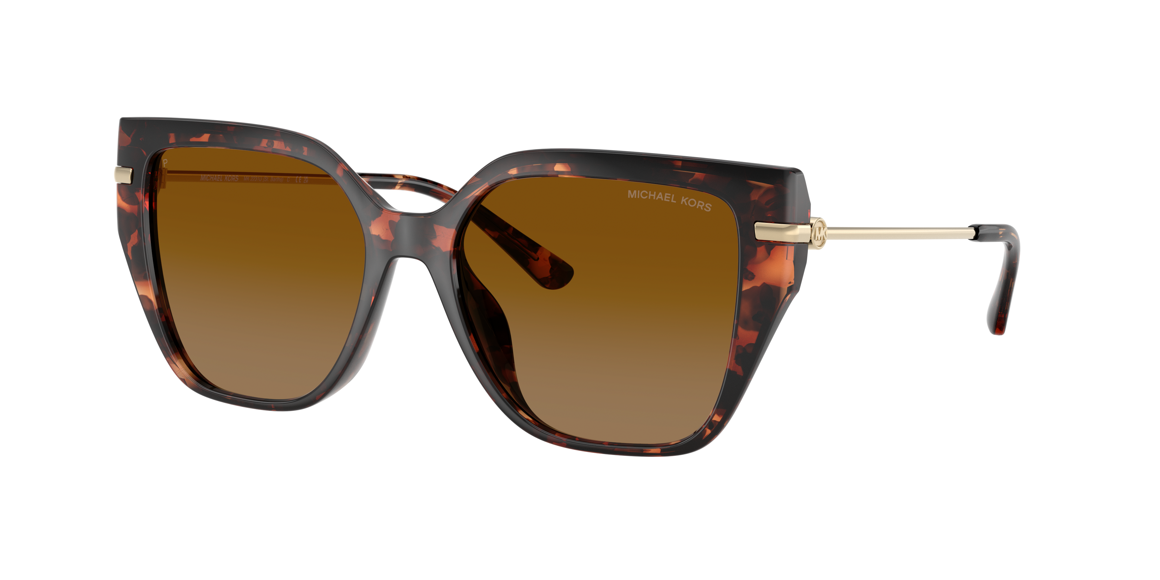 Michael Kors Woman Sunglass St. Barths -  Frame color: Luggage Tortoise, Lens color: Brown Polarized