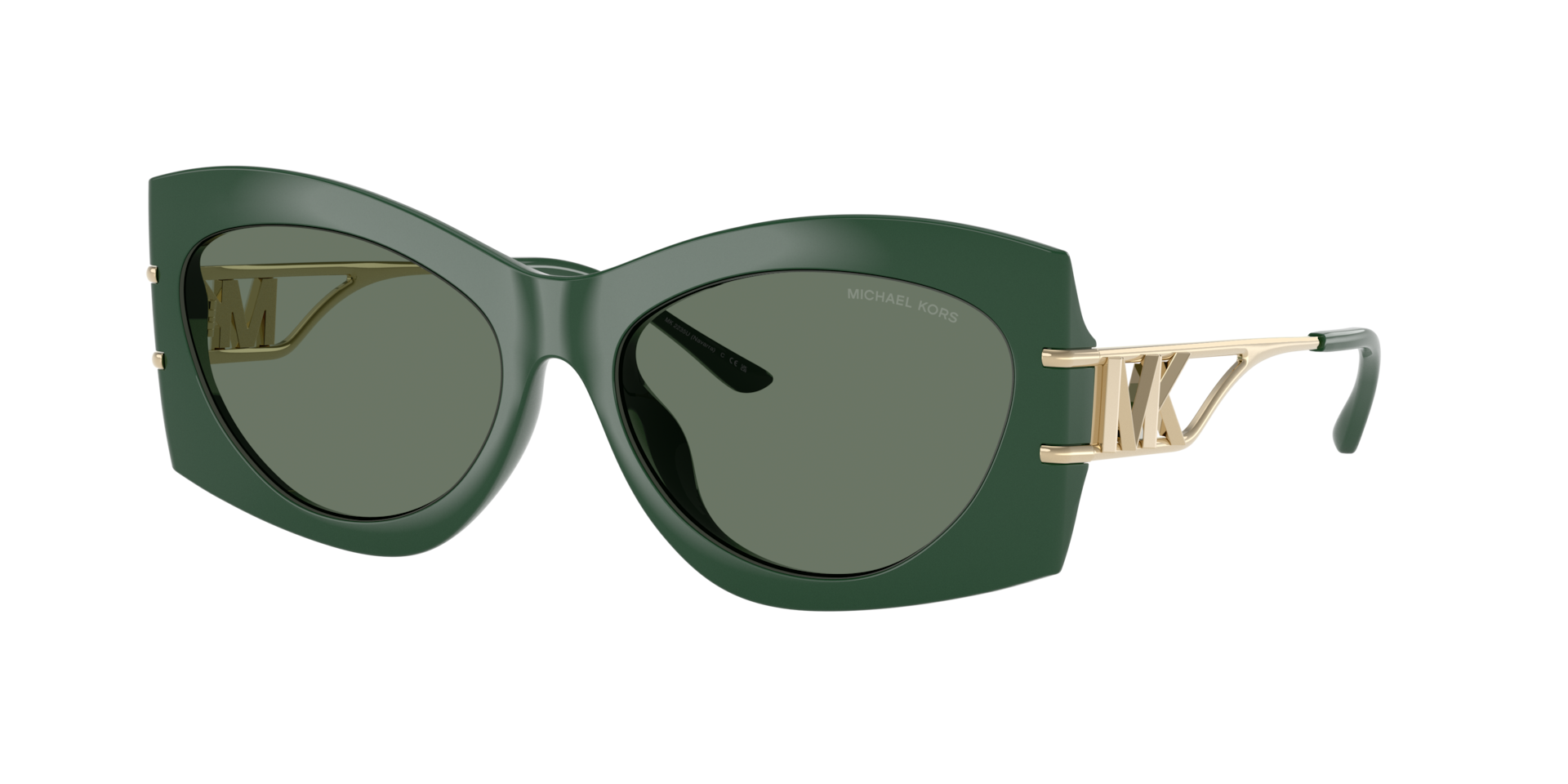 Michael Kors Woman Sunglass Navarra -  Frame color: Bosco, Lens color: Green Solid