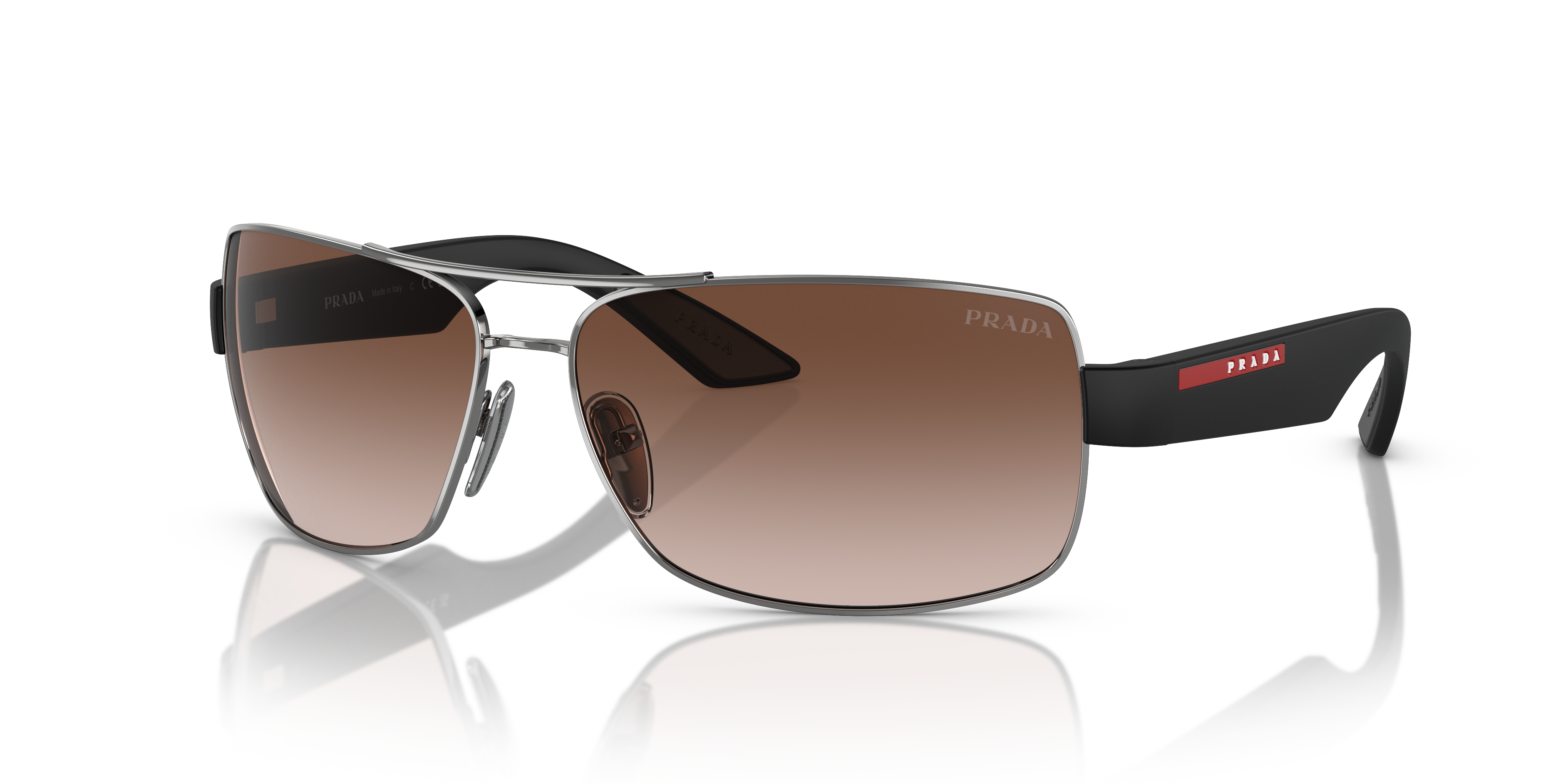 Prada Linea Rossa PS 50ZS XXL (65 - 14) with Brown lenses and Grey