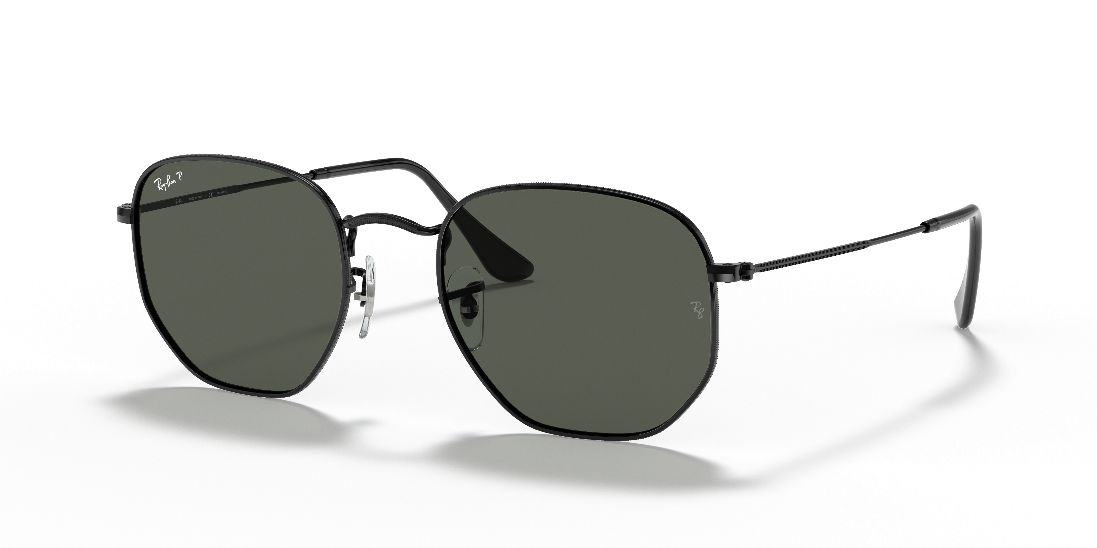 Ray-Ban Hexagonal Flat Lenses XL (54 - 21) with Green lenses and
