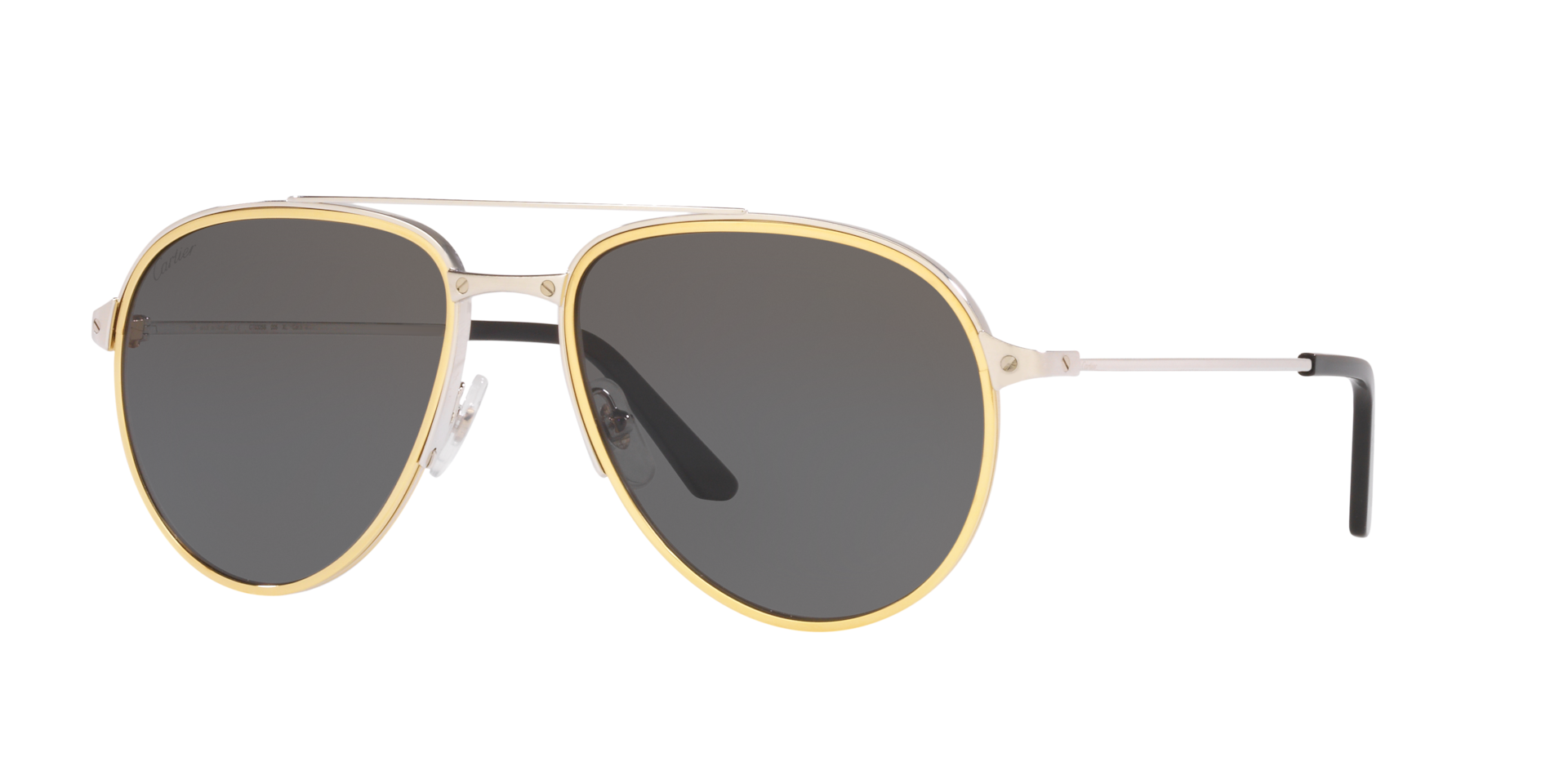 Cartier Unisex Sunglass CT0325S - Couleur du Monture Argent Couleur de Lentille Argent 1200 €