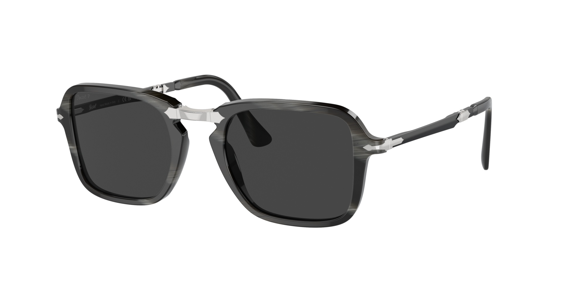 Persol Unisex Sunglass PO3330S -  Frame color: Black Horn, Lens color: Polarized Black