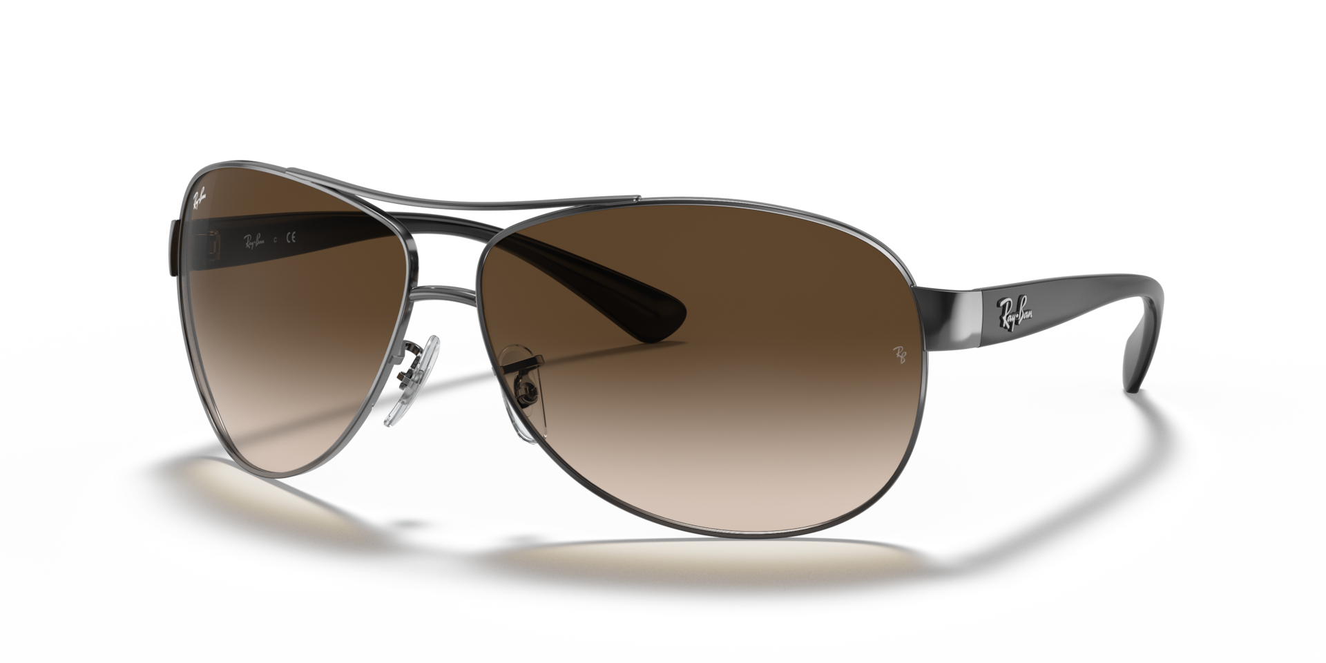 Ray-Ban RB3386 XXL (67 - 13) with Brown lenses and Grey frame