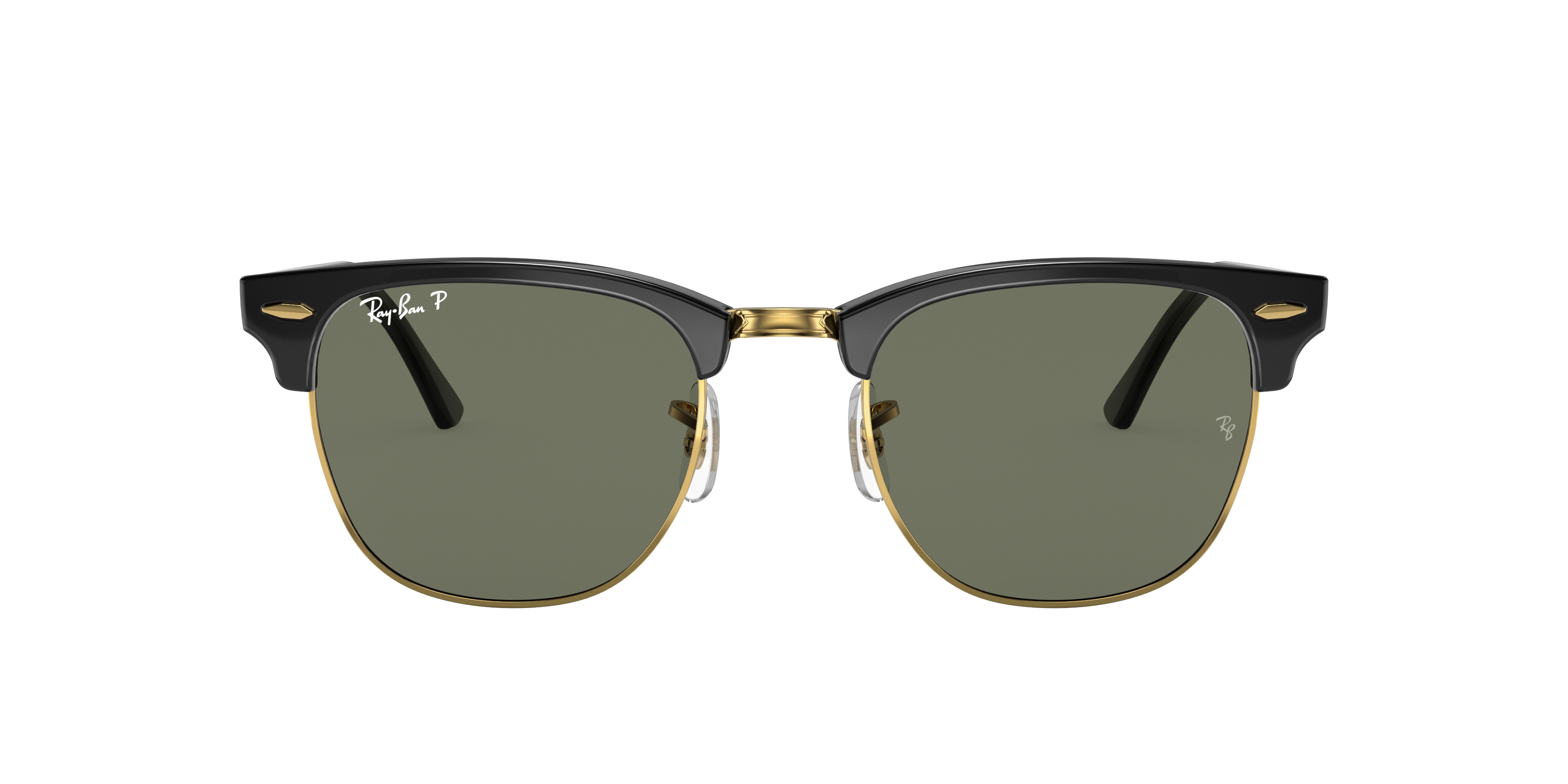 Ray-Ban B&L 80s CLUBMASTER サングラス W1116 Ray-Ban Clubmaster Classic L (51 - 21) with Green lenses and Black