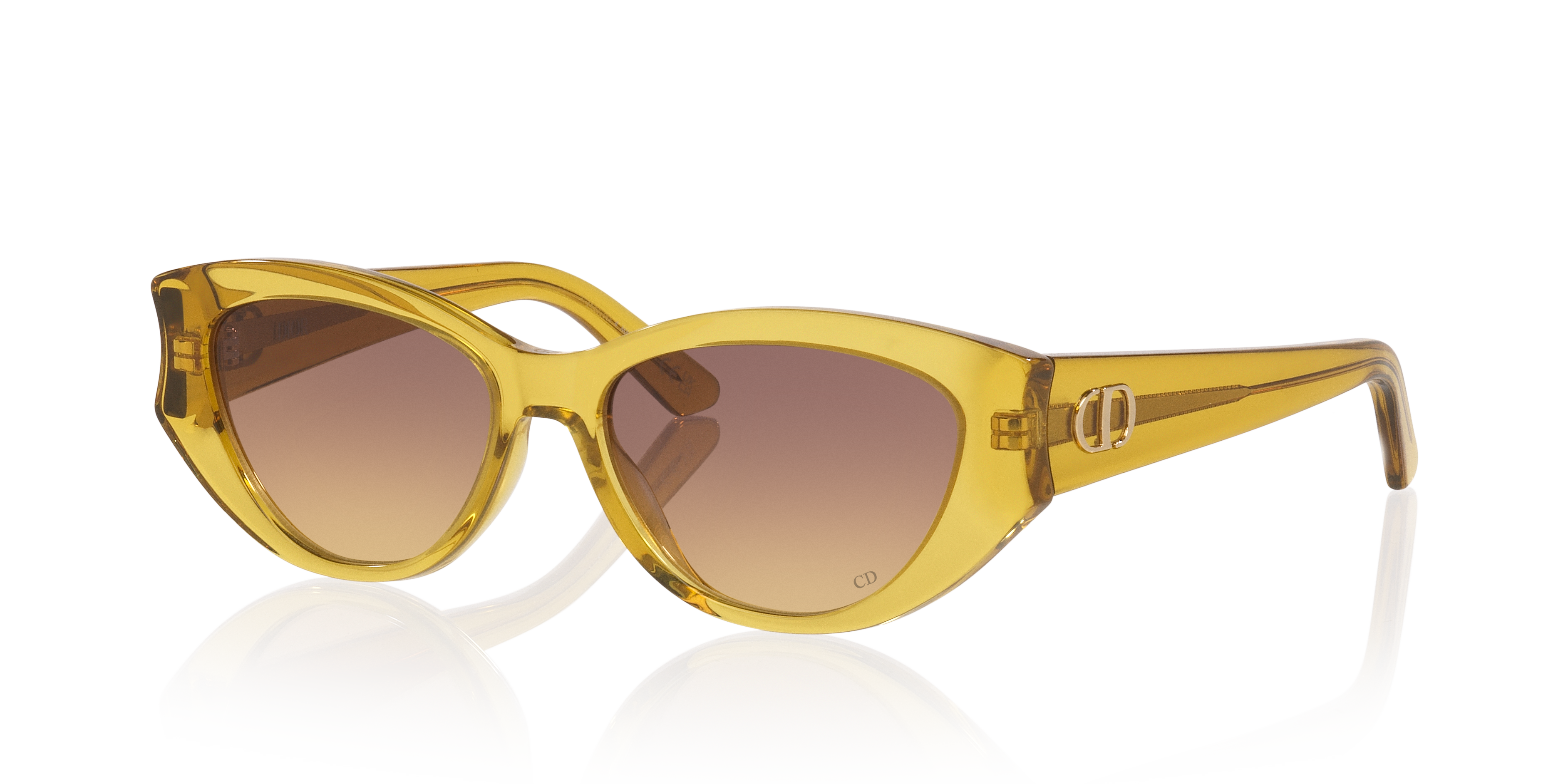DIOR Diorglow B1I XS (53 - 16) with Brown lenses and Yellow frame
