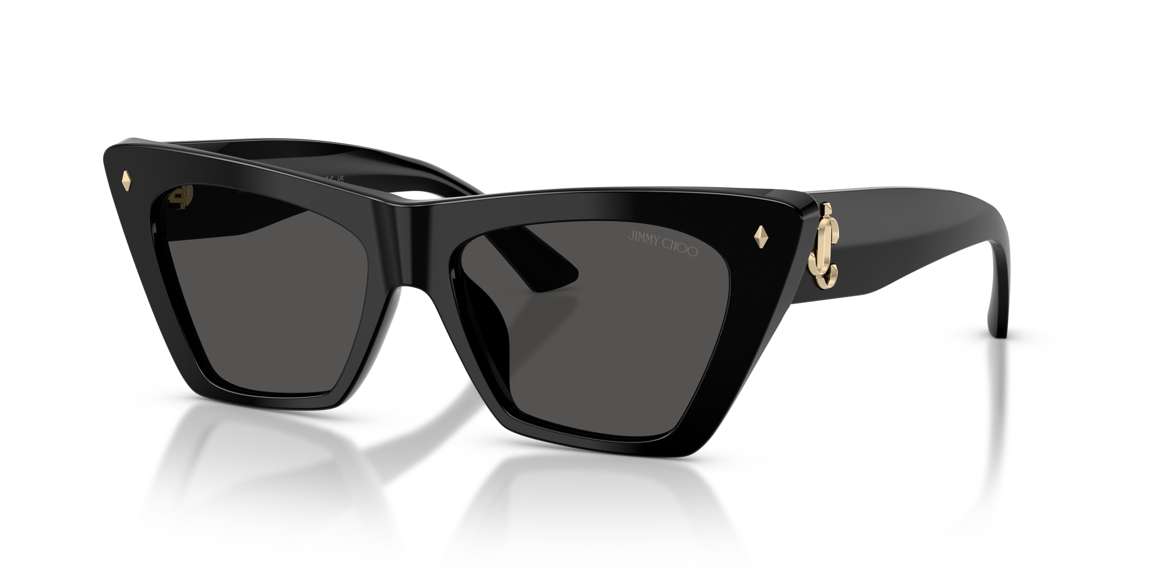Jimmy Choo JC5062U XS (53 - 16) com Lentes Cinza e Armação Preto