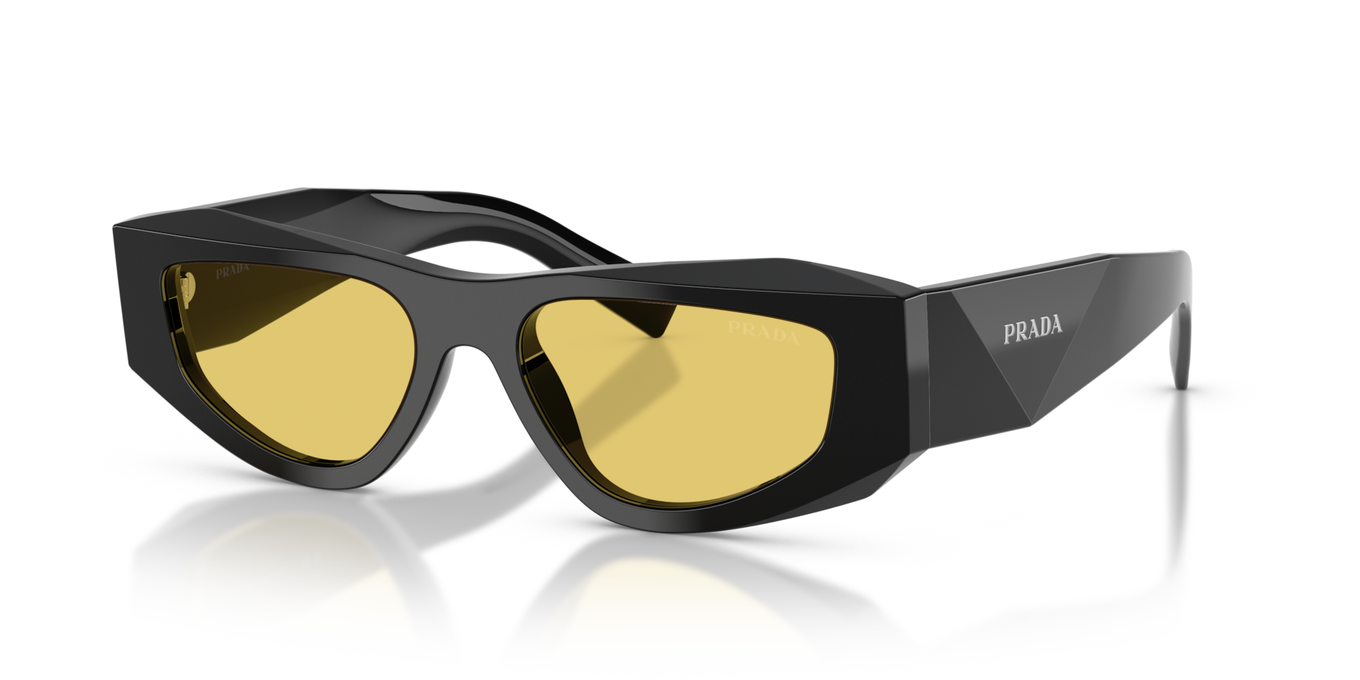 Prada PR B19S M (52 - 17) with Yellow lenses and Black frame
