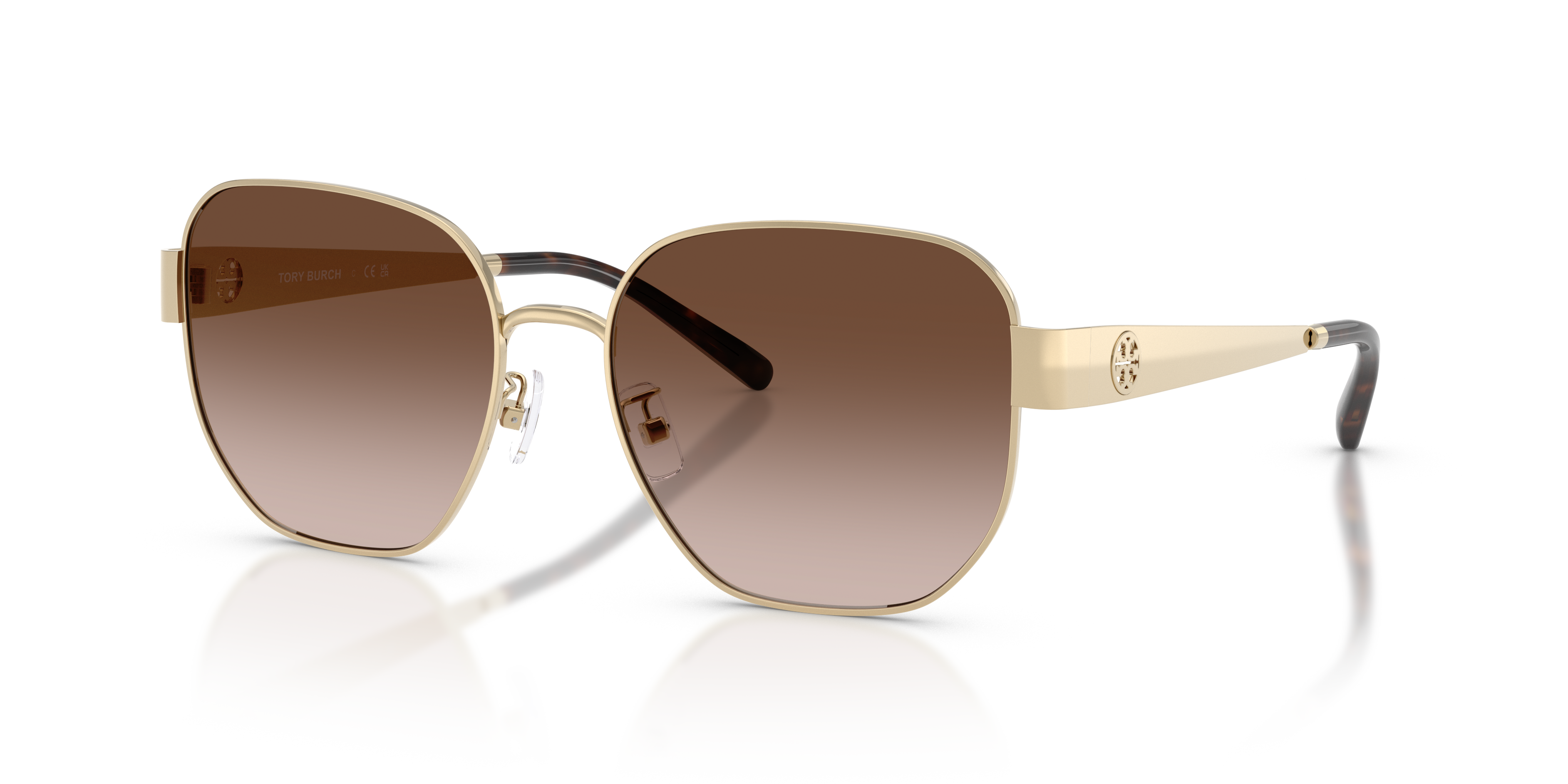 Tory Burch TY6117 L (56 - 17) with Brown lenses and Gold frame