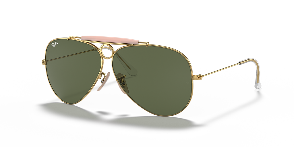 Ray-Ban Shooter XL (62 - 09) with Green lenses and Gold frame