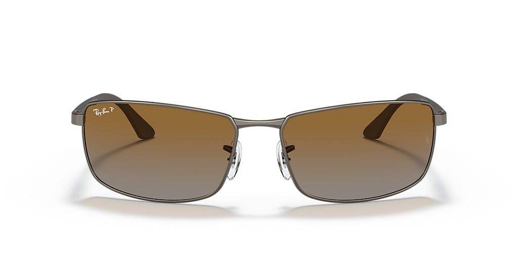 Ray-Ban RB3498 XXL (61 - 17) with Brown lenses and Grey frame