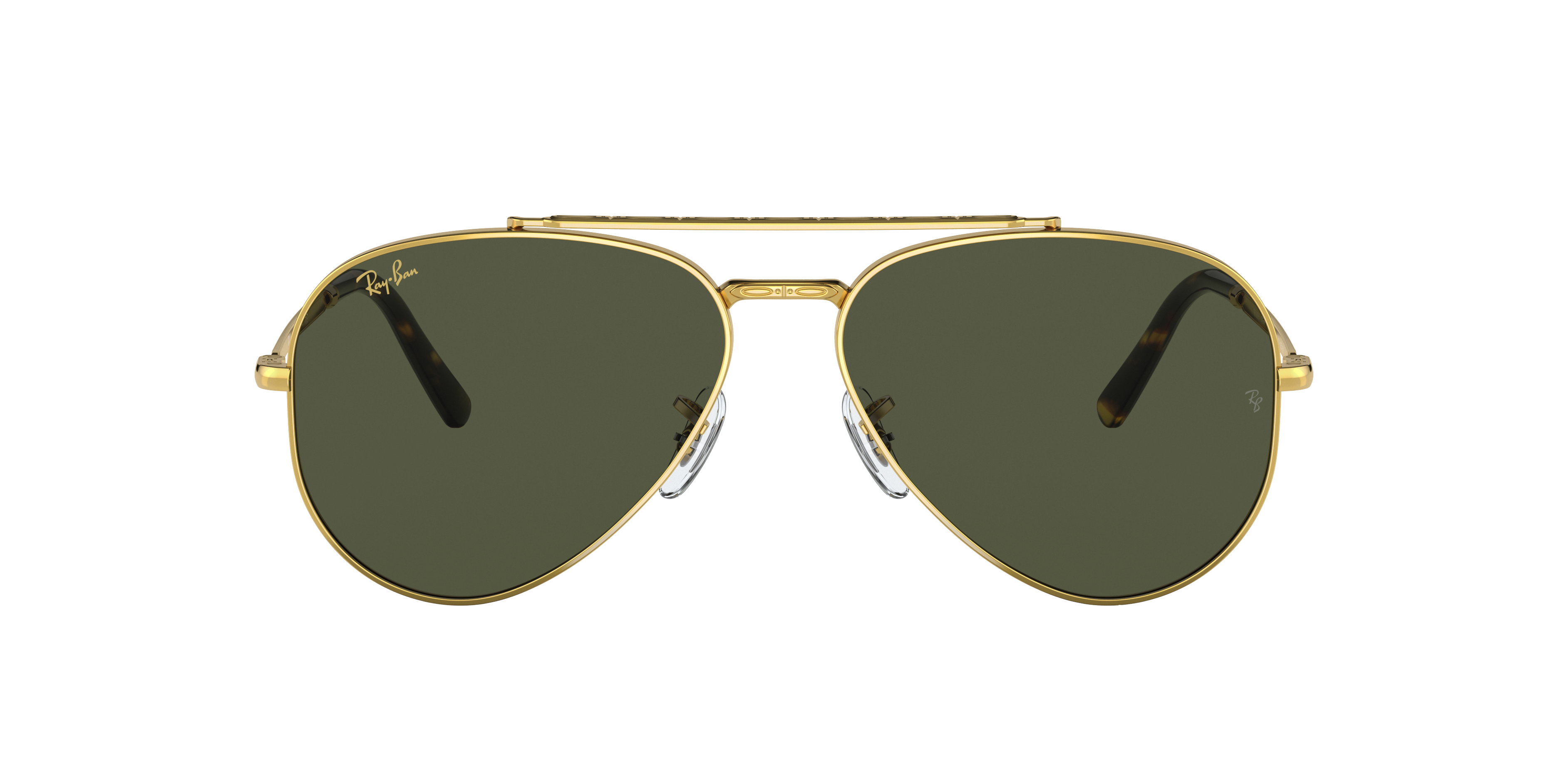 Ray-Ban New Aviator L (58 - 14) with Green lenses and Gold frame