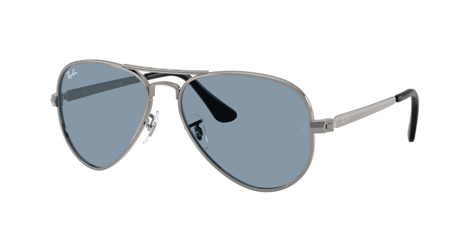 Ray-Ban Unisex Sunglass Aviator Max Summer Capsule -  Frame color: Gunmetal, Lens color: Blue