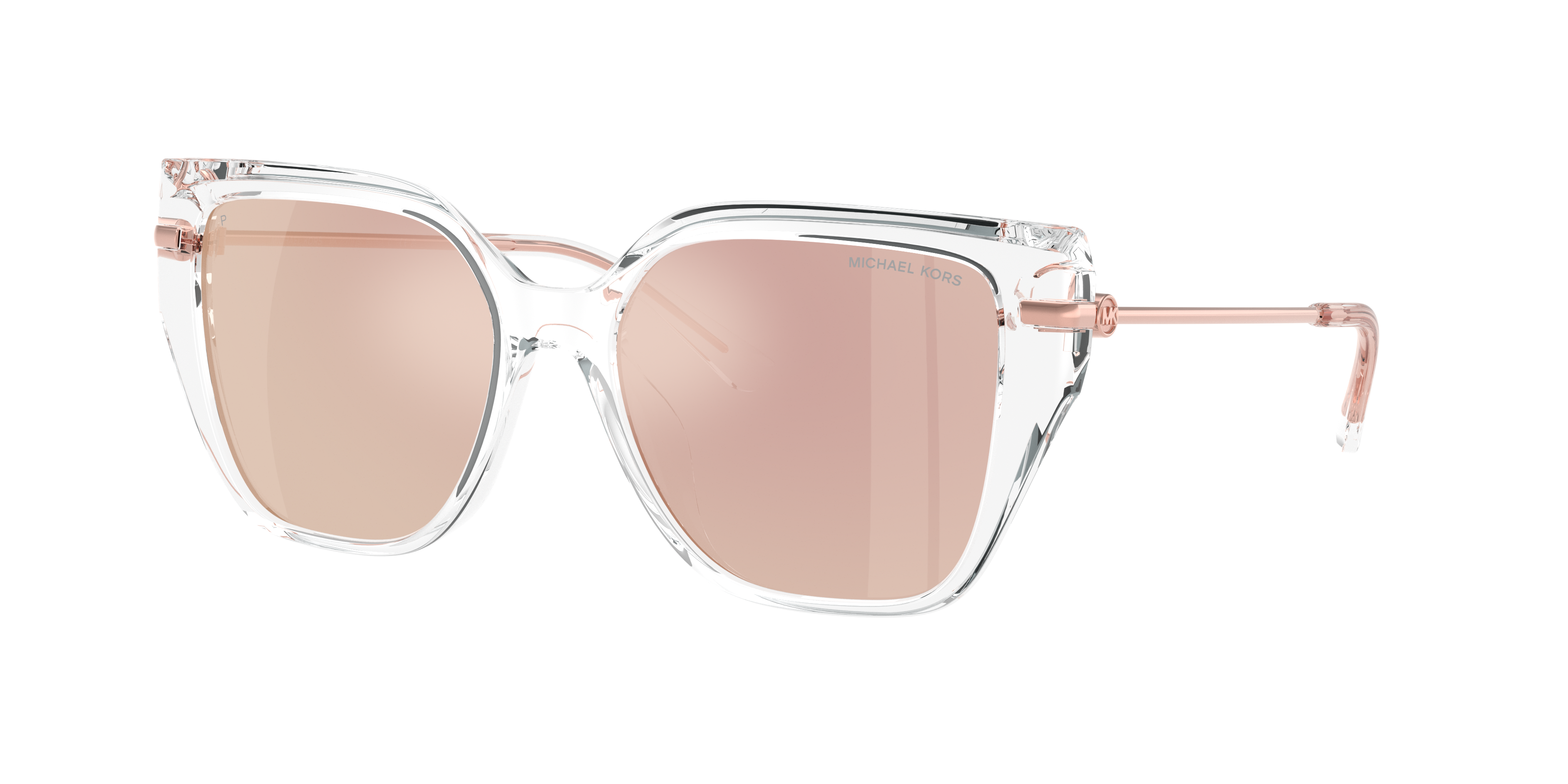 Michael Kors Woman Sunglass St. Barths -  Frame color: Clear, Lens color: Rose Gold Polarized