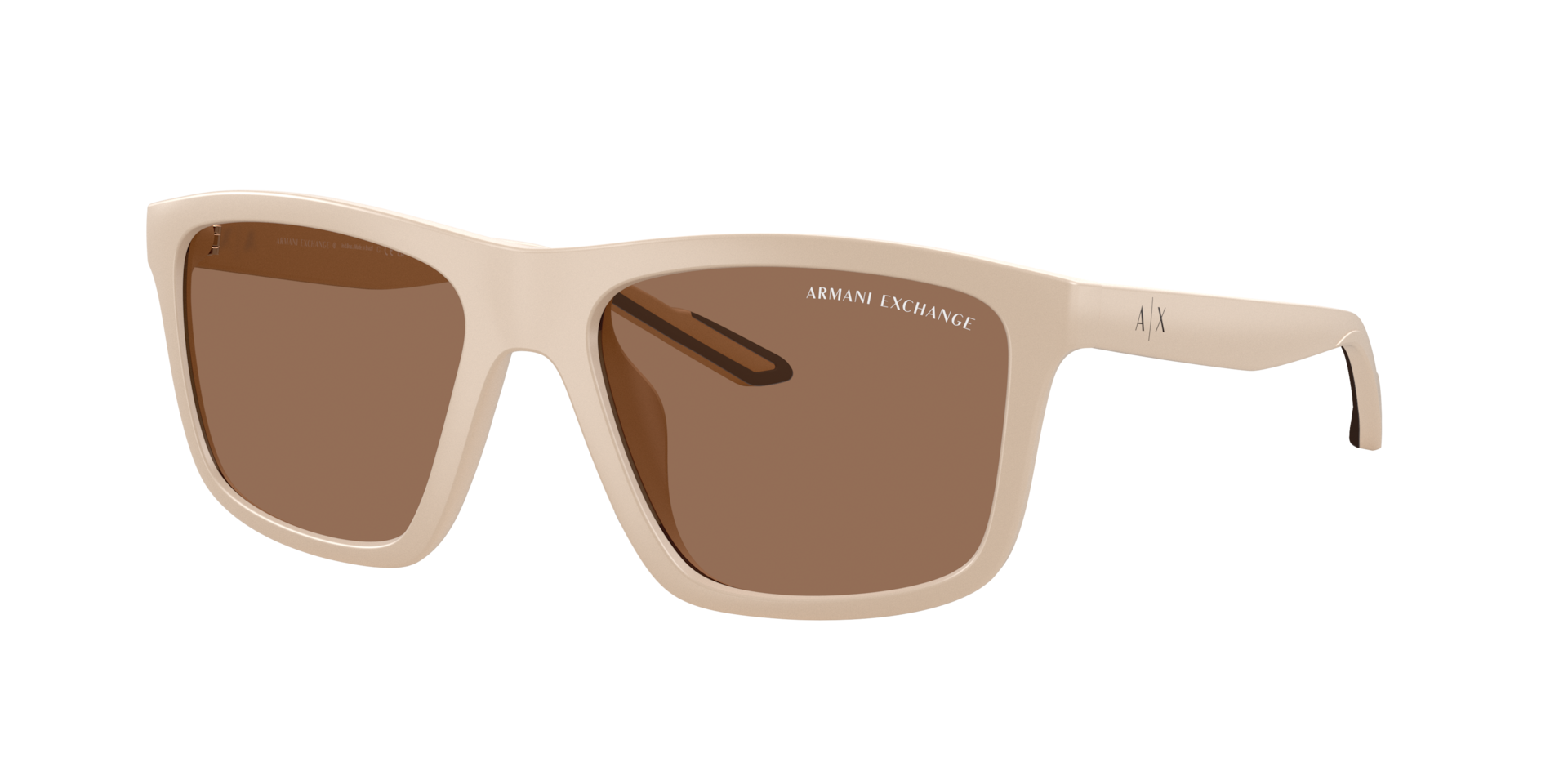 Armani Exchange Homme Sunglass AX4149SU - Couleur du Monture Beige mat Couleur de Lentille Marron fonc 48 €