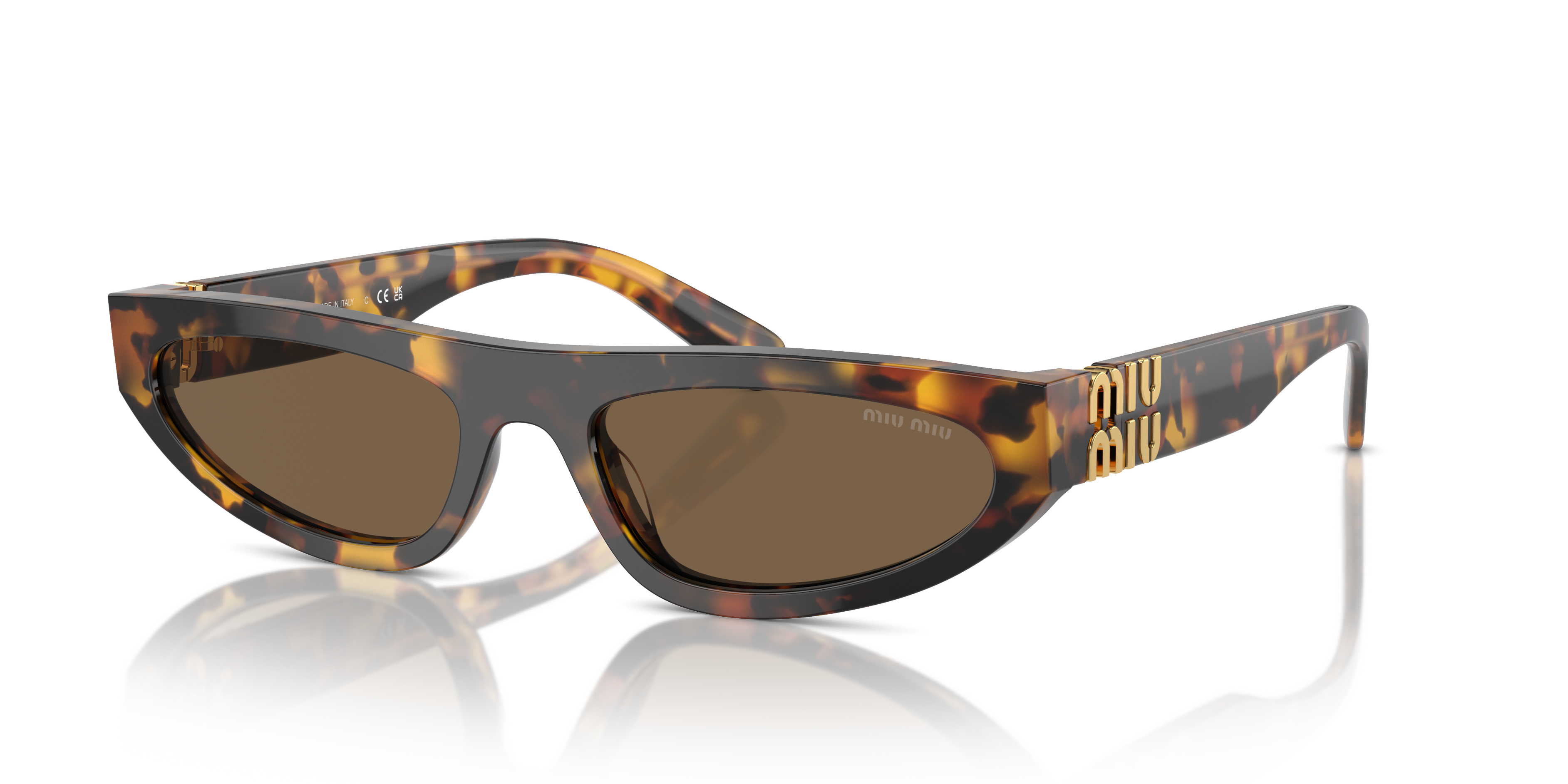 Miu Miu MU 07ZS L (56 - 19) with Brown lenses and Tortoise frame
