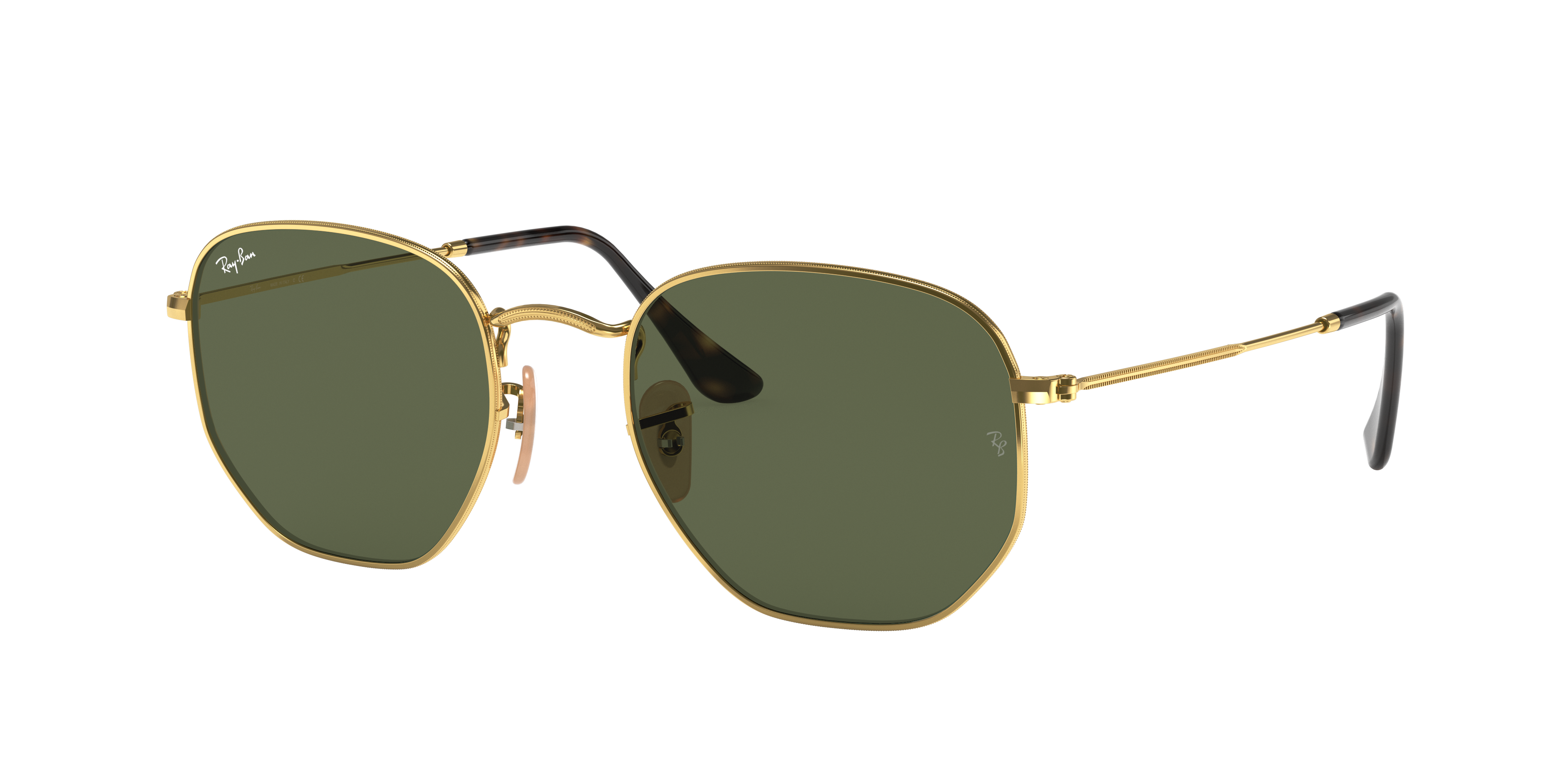 小物 RayBan Hexagonal Sunglasses Ray-Ban Hexagonal Flat Lenses M (51 - 21) with Green lenses and