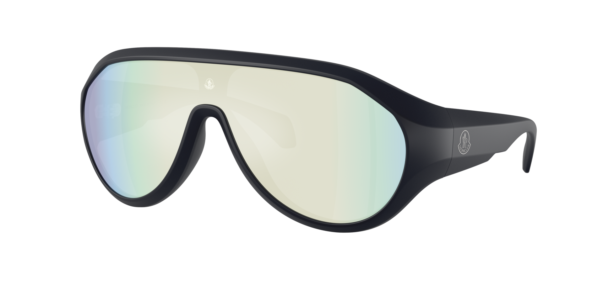 Moncler Unisex Blue Me8009u Bombolle 50306J Sunglasses Injected Round Mirror - Image 2