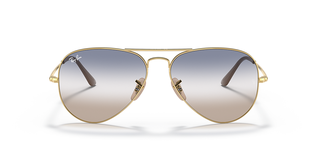Ray-Ban Aviator l RB3689 サングラス Ray-Ban RB3689 Bi-Gradient L (58 - 14) with Blue lenses and Gold