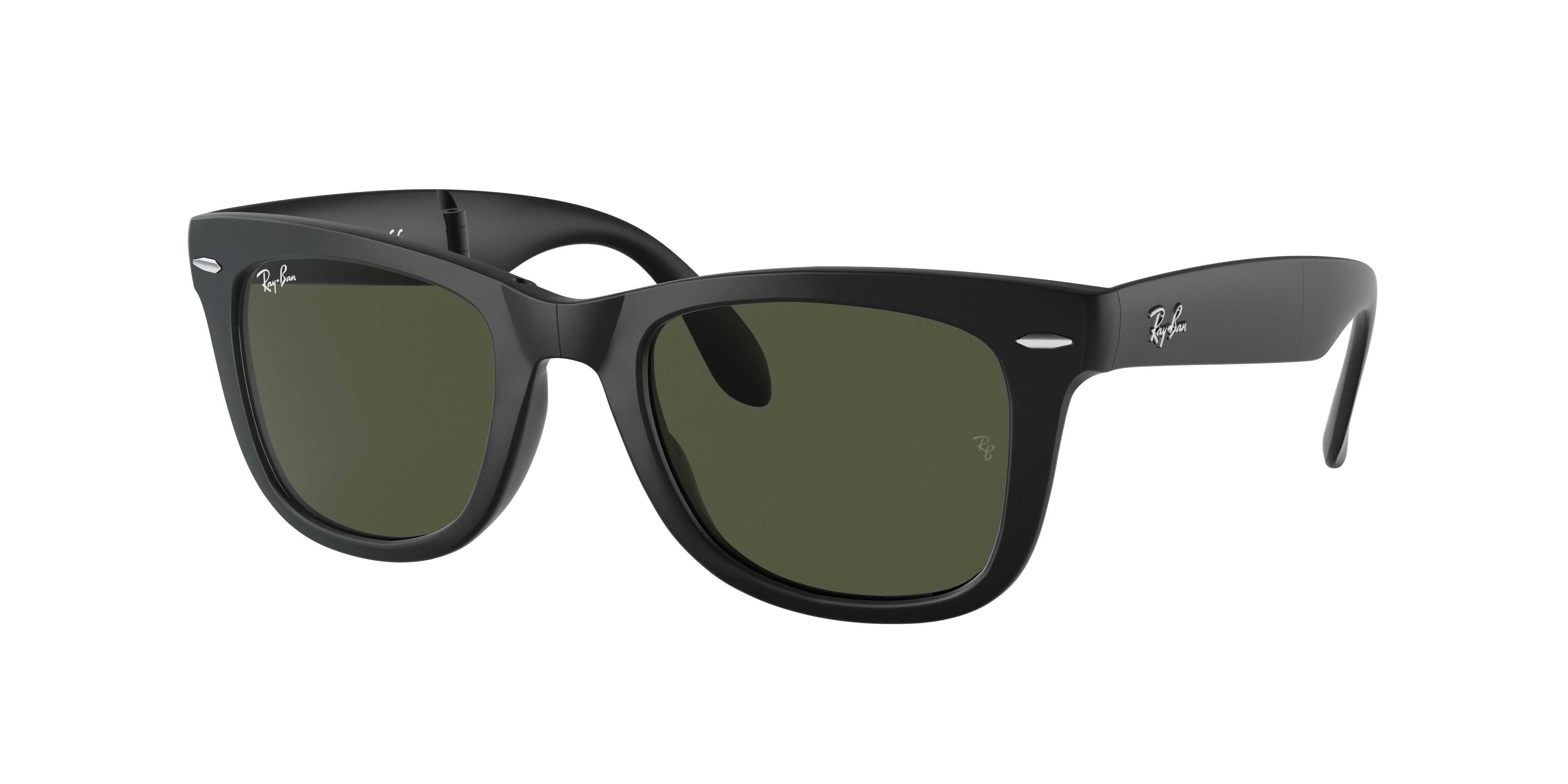 Ray-Ban FOLDING WAYFARER サングラス Ray-Ban Wayfarer Folding Classic L (50 - 22) with Green lenses and