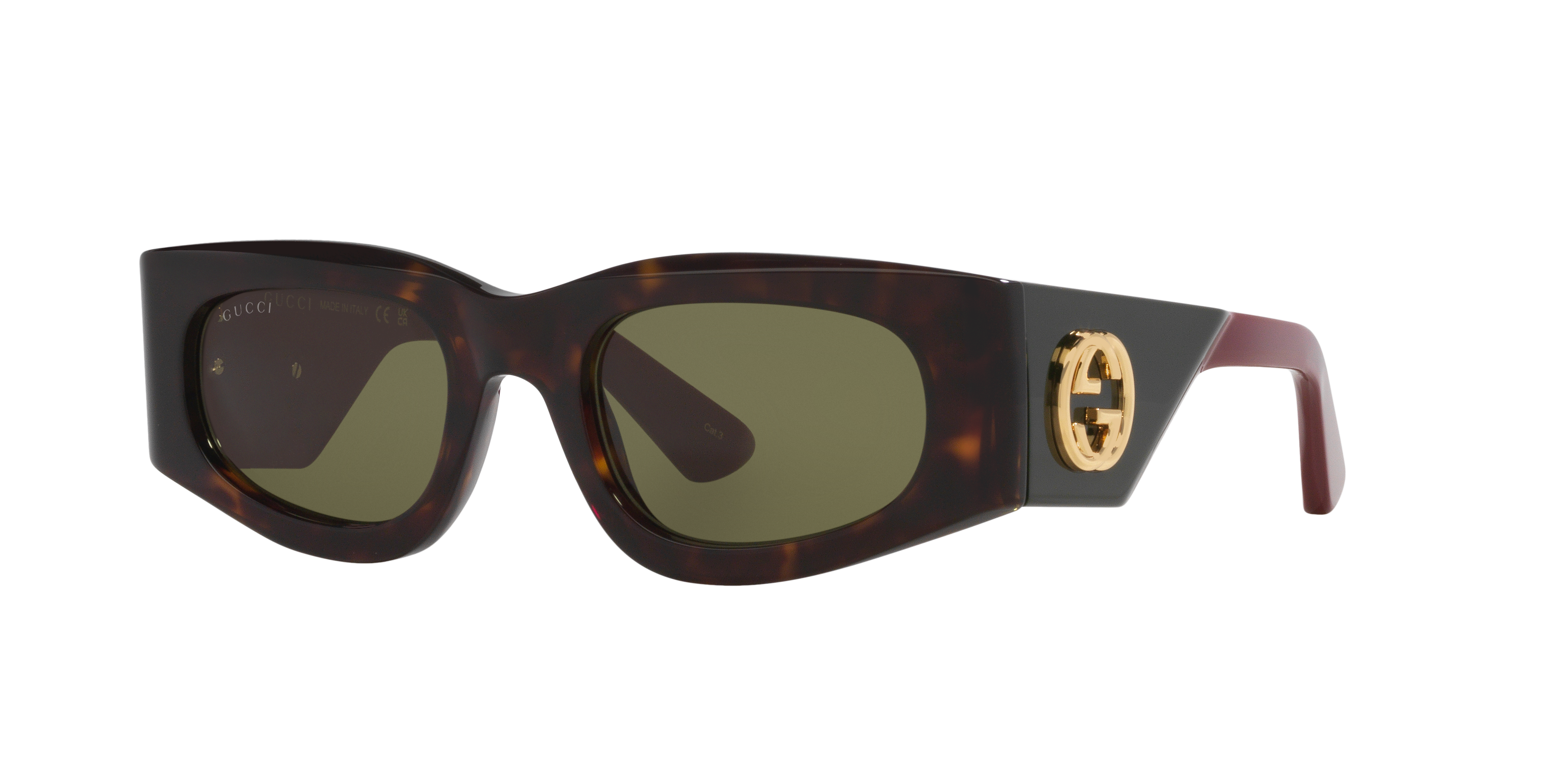 Gucci GG1664S S (51 - 21) with Green lenses and Tortoise frame