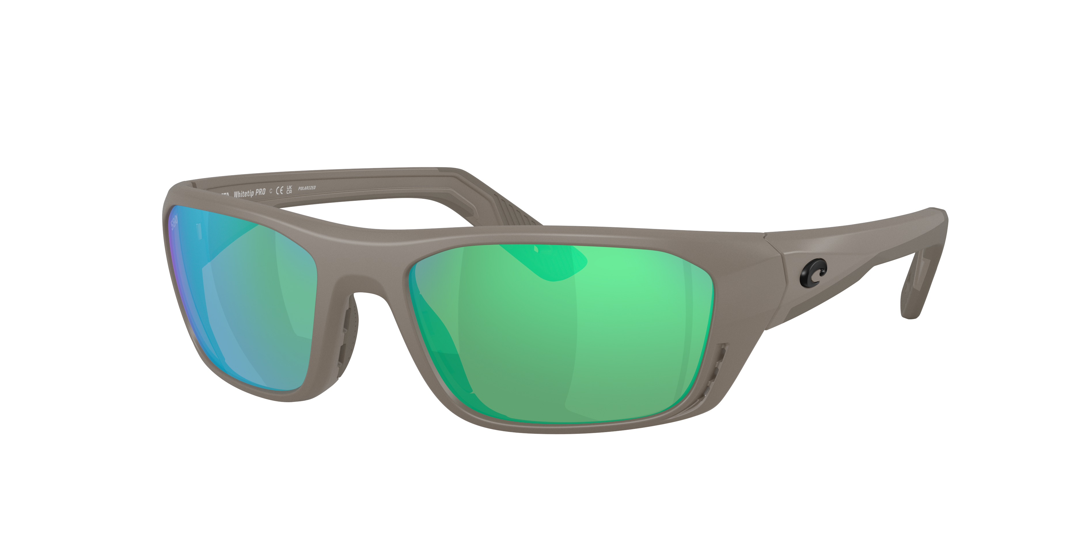 Costa Man Sunglass Whitetip PRO -  Frame color: Olive Shale, Lens color: Green Mirror