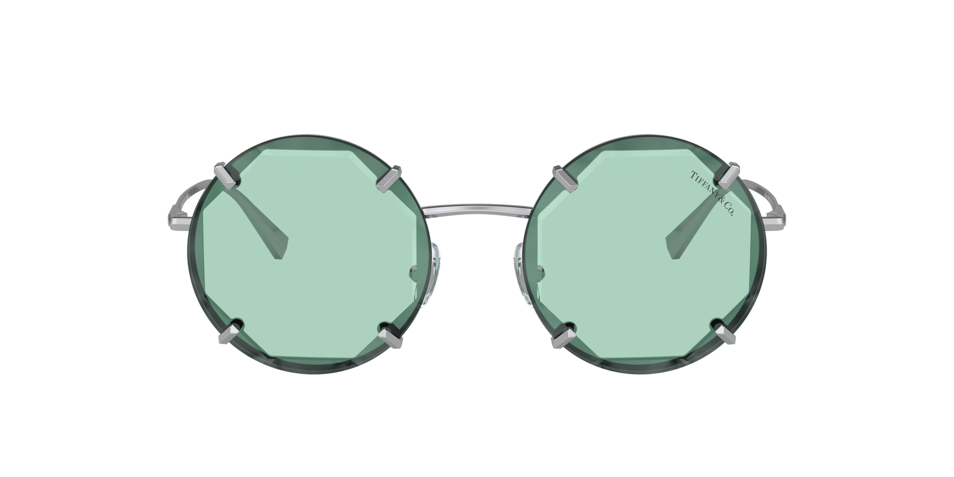 Tiffany & Co. TF3091 S (52 - 19) com Lentes Azul e Armação Prata
