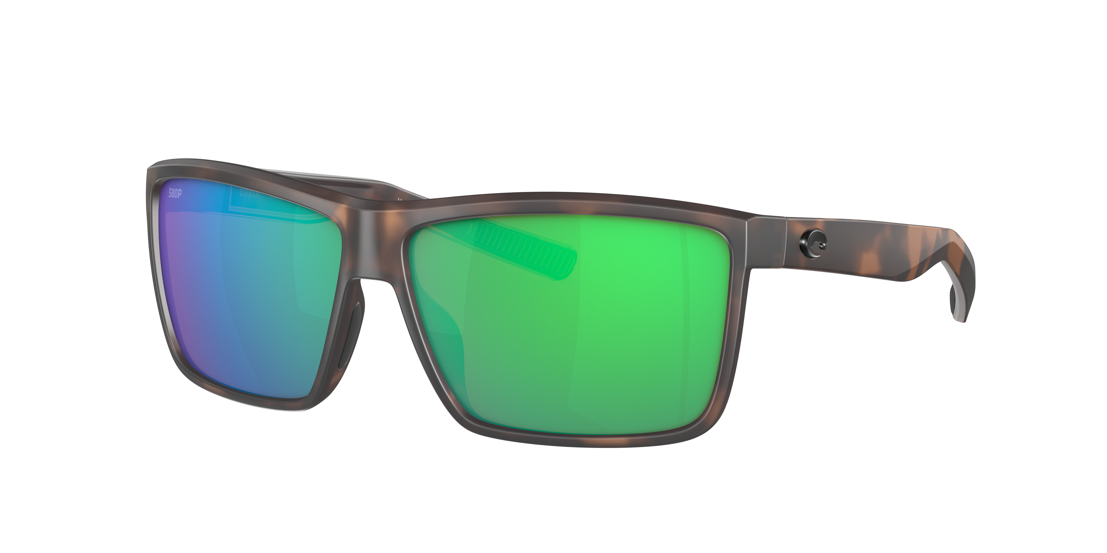 Costa Man Sunglass Rinconcito -  Frame color: Matte Tortoise, Lens color: Green Mirror