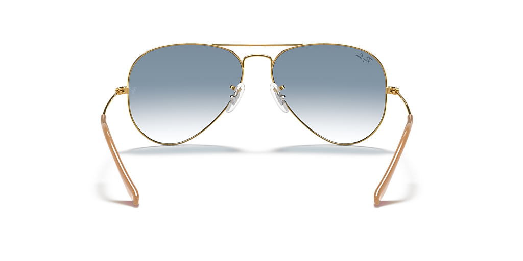 Ray-Ban Aviator Gradient M (55 - 14) with Blue lenses and Gold