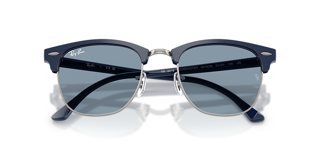 Ray-Ban Clubmaster Classic L (51 - 21) with Blue lenses and Blue