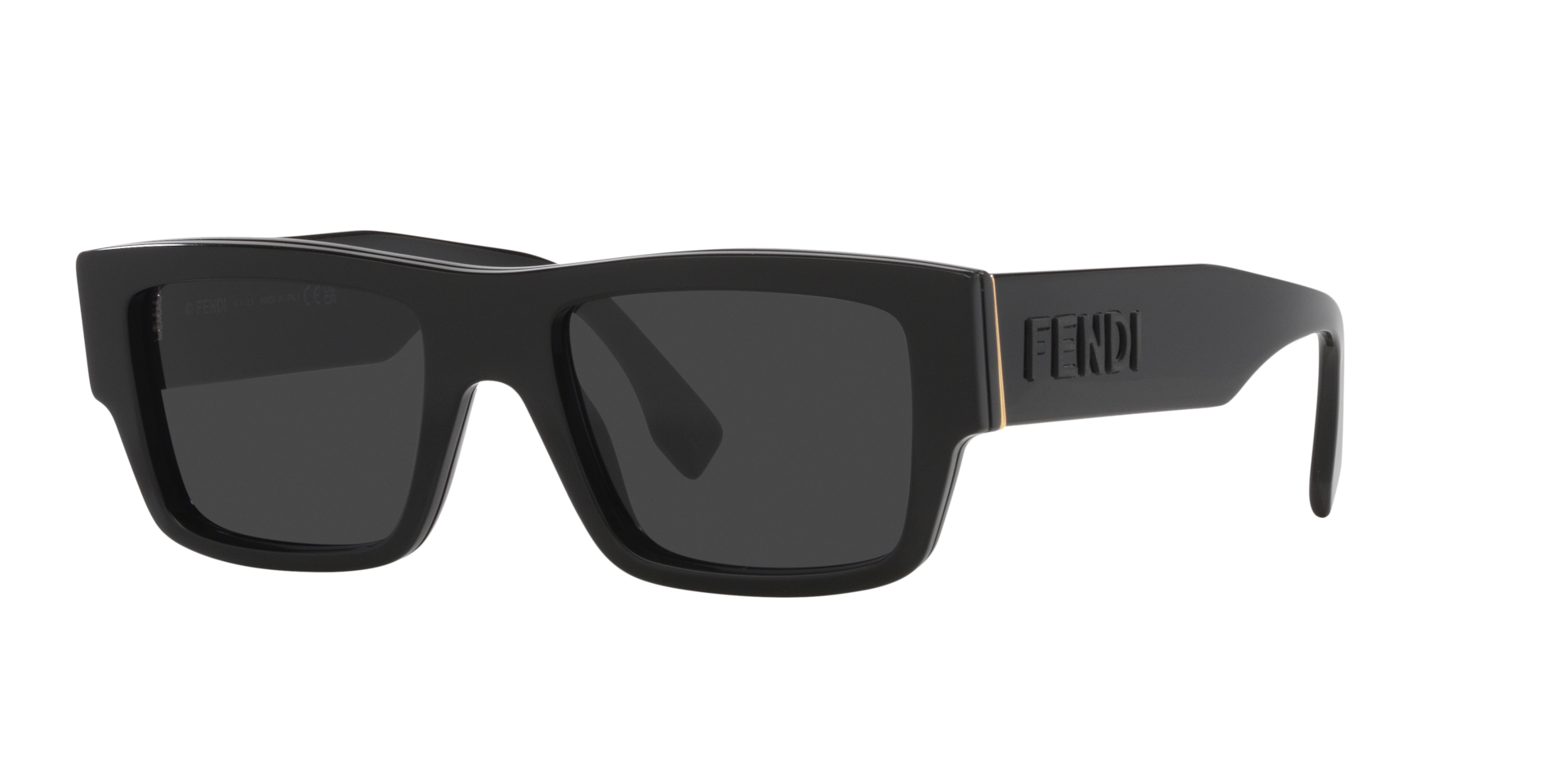Fendi Man Sunglass Signature Fe40118I -  Frame color: Black Shiny, Lens color: Grey