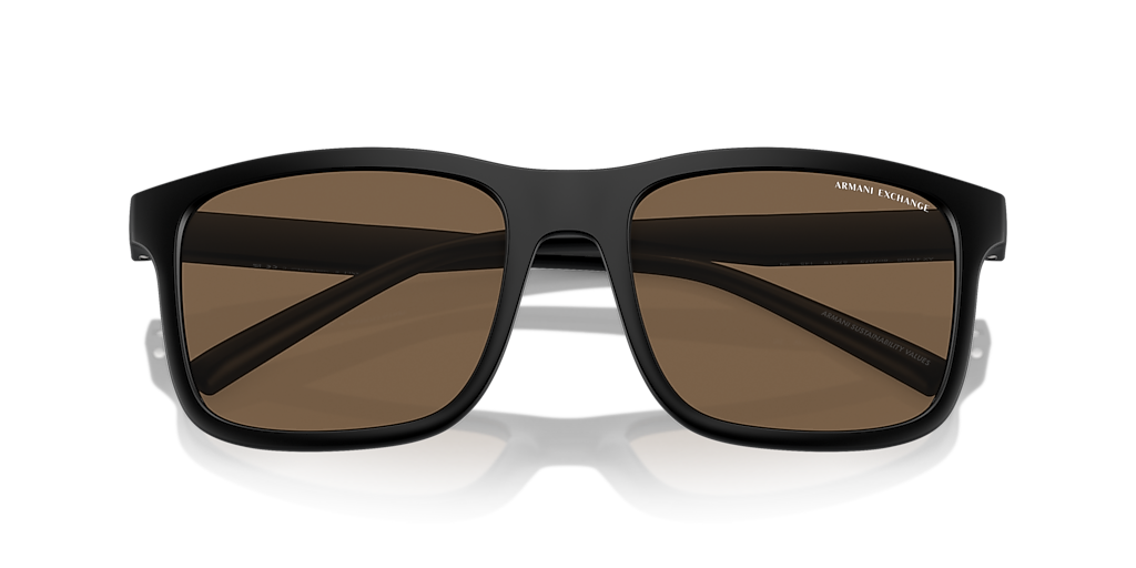Armani Exchange AX4145S XXL (57 - 19) with Brown lenses and Black