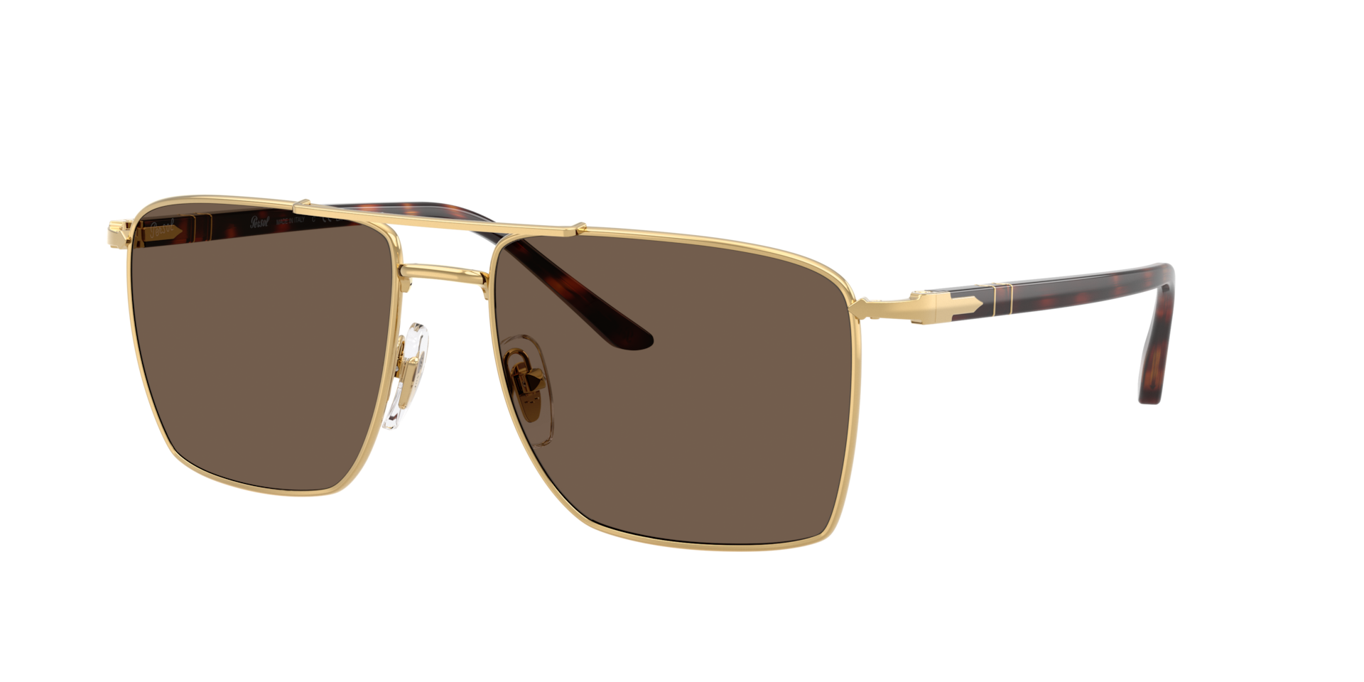 Persol Unisex Gold/Brown Po1031s 11568T Sunglasses Steel Squared Normal - Image 5